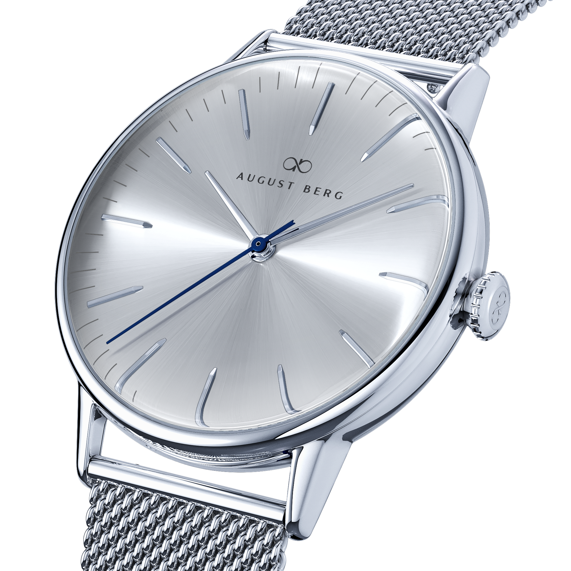AUGUST BERG SERENITY SILVER WATCH