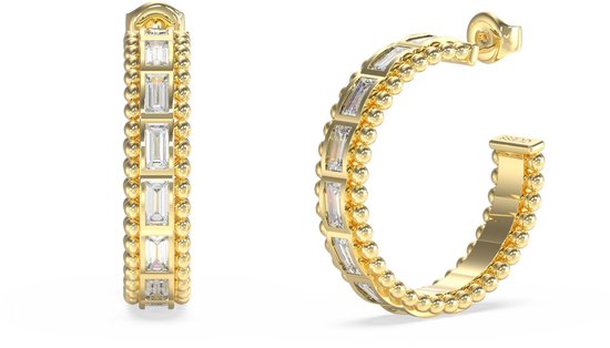 GUESS GOLDEN GLOBES BAGUETTES HOOPS