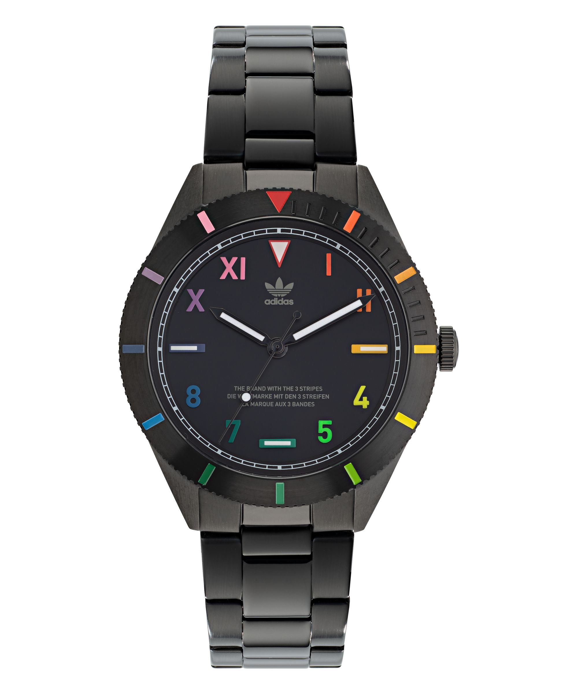ADIDAS EDITION THREE BLACK & MULTI-COLOURED WATCH