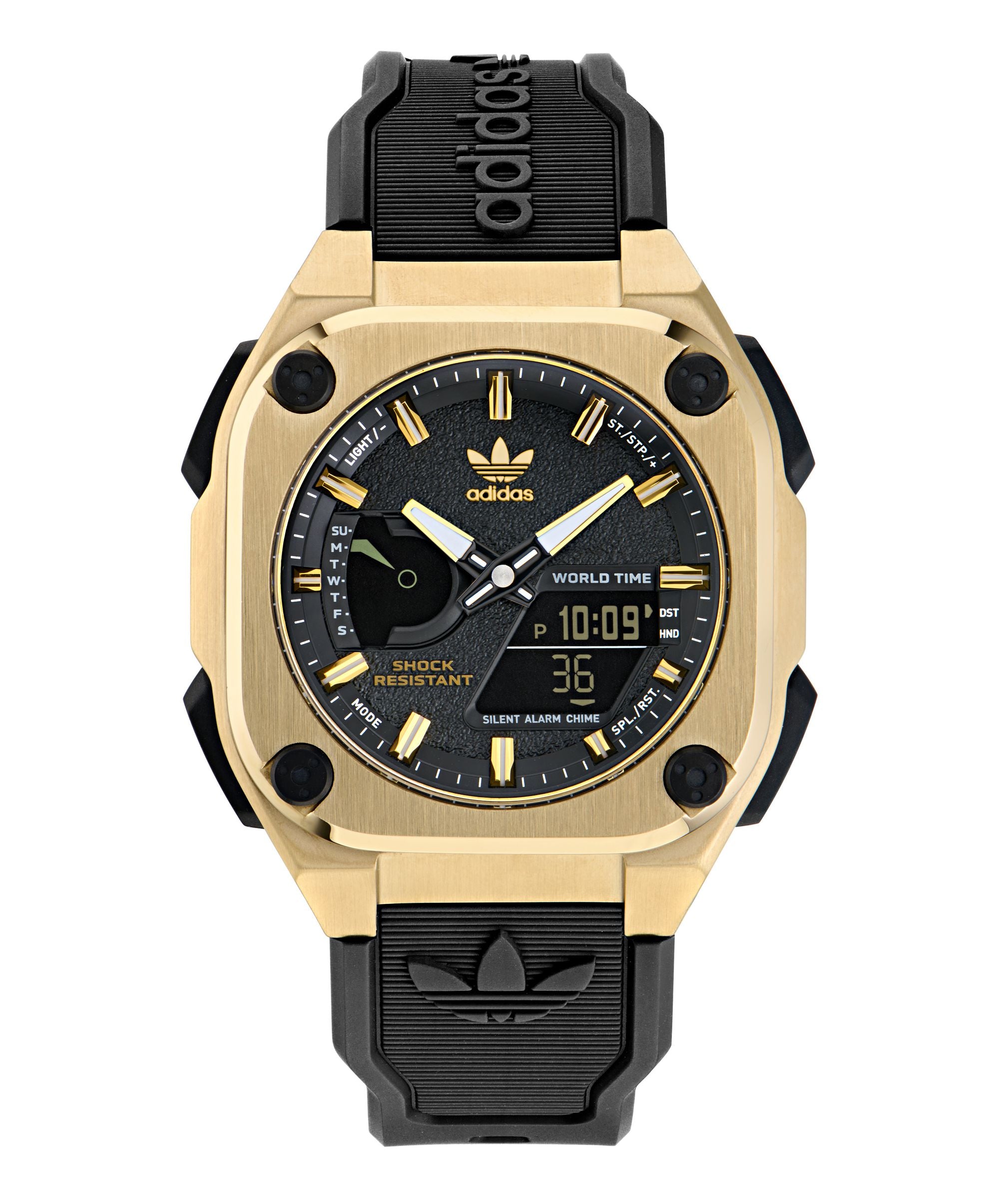 ADIDAS ORIGINALS CITY TECH ONE GOLD & BLACK WATCH