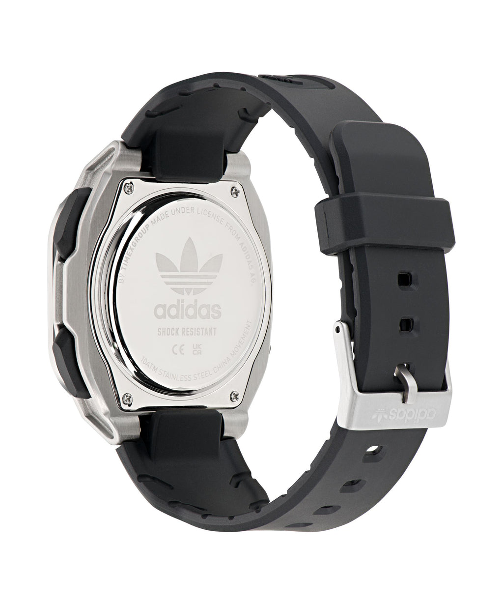 ADIDAS ORIGINALS CITY TECH ONE SILVER & BLACK WATCH