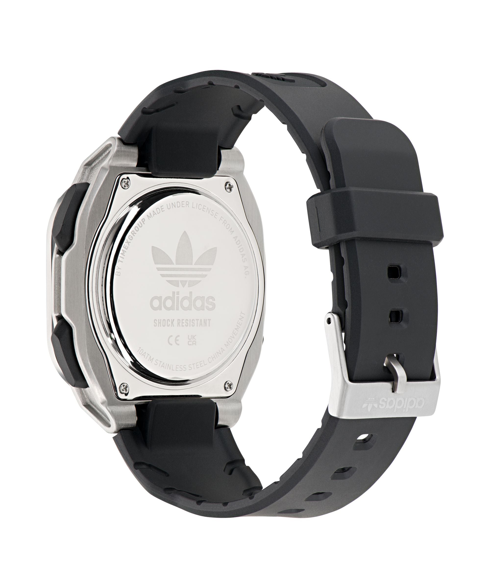 ADIDAS ORIGINALS CITY TECH ONE SILVER & BLACK WATCH