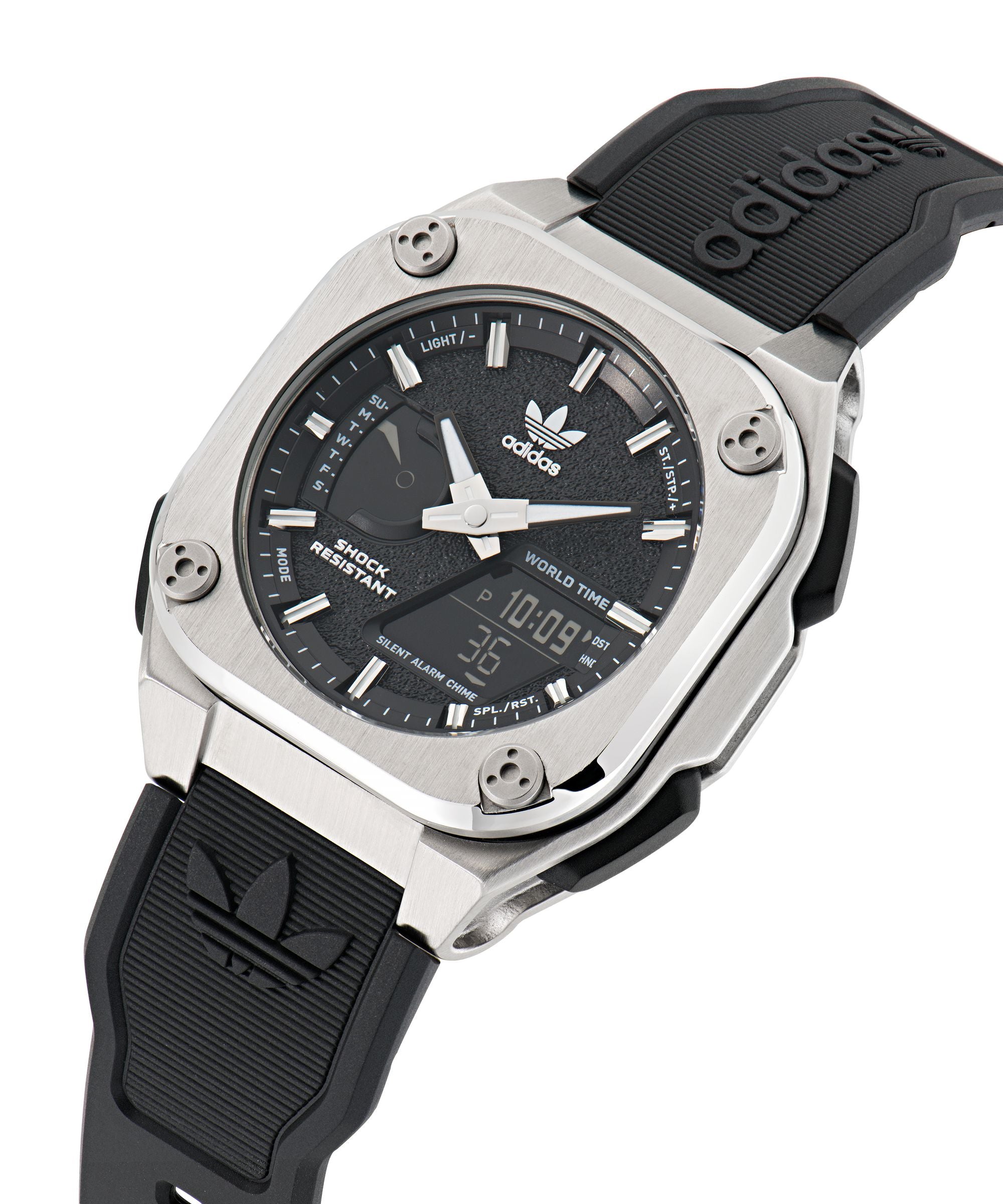 ADIDAS ORIGINALS CITY TECH ONE SILVER & BLACK WATCH