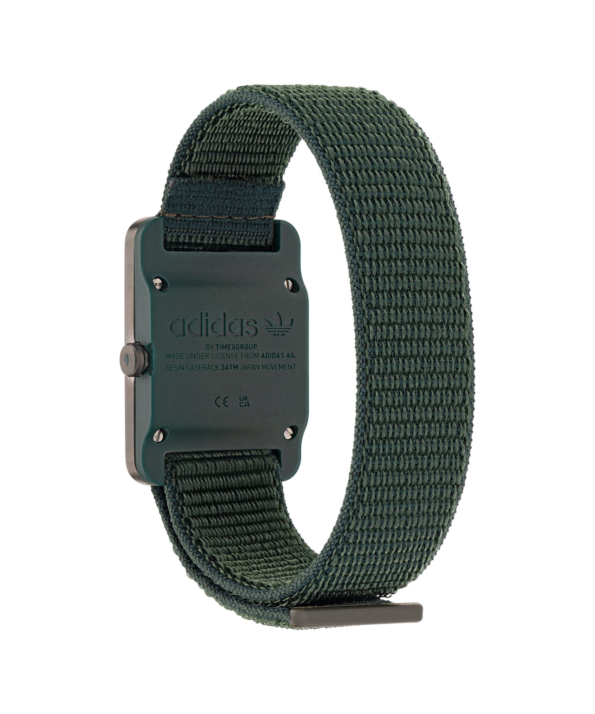 ADIDAS ORIGINALS RETRO POP ONE GUNMETAL & GREEN WATCH