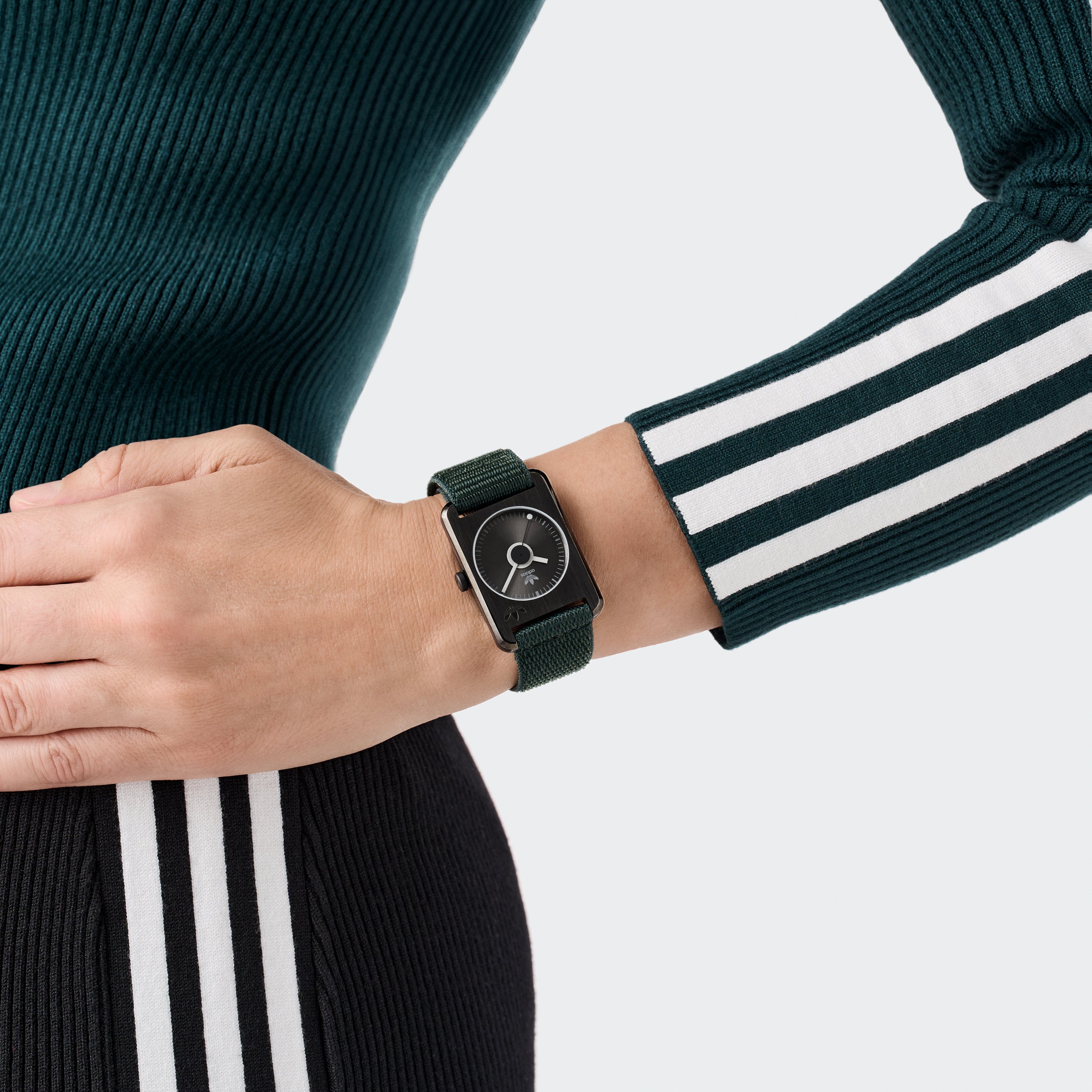 ADIDAS ORIGINALS RETRO POP ONE GUNMETAL & GREEN WATCH