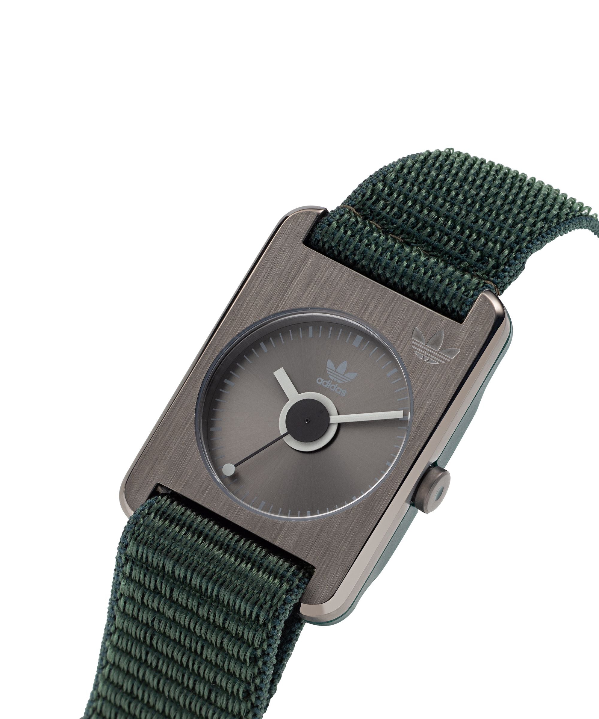 ADIDAS ORIGINALS RETRO POP ONE GUNMETAL & GREEN WATCH