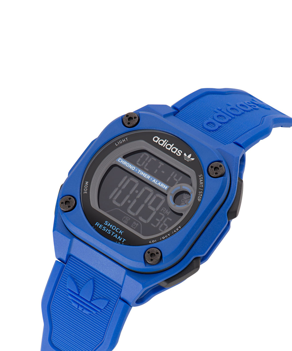 ADIDAS ORIGINALS CITY TECH TWO DIGITAL BLUE WATCH