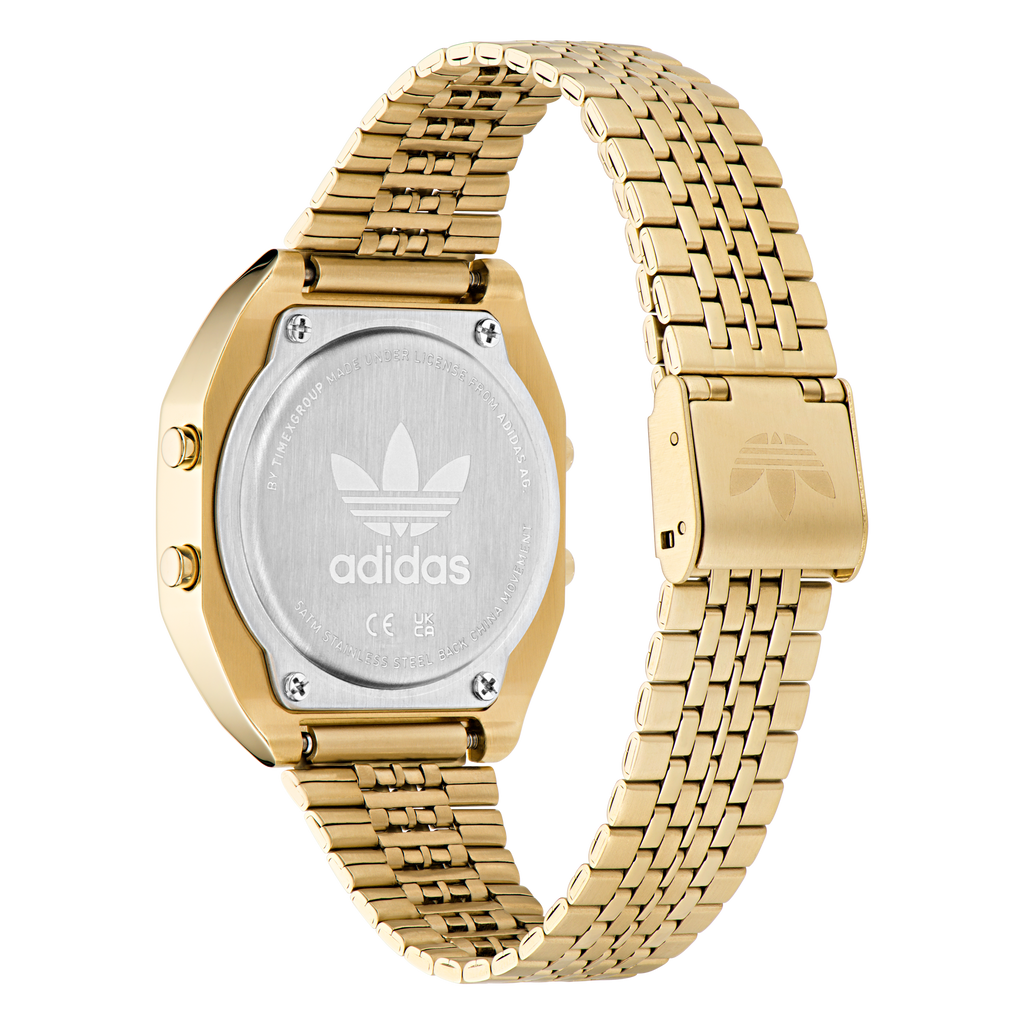 ADIDAS ORIGINALS DIGITAL TWO GOLD BRACELET WATCH