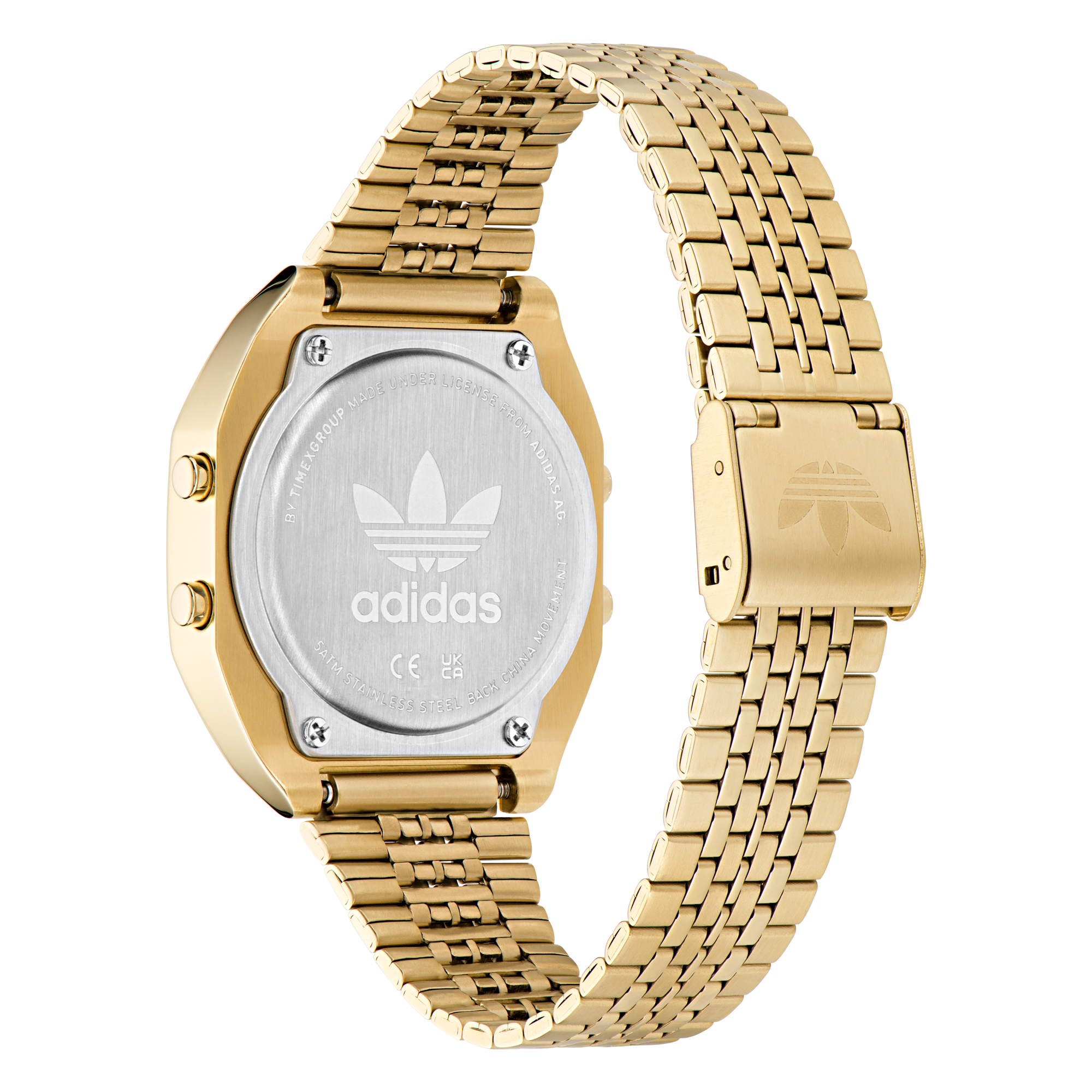 ADIDAS ORIGINALS DIGITAL TWO GOLD BRACELET WATCH