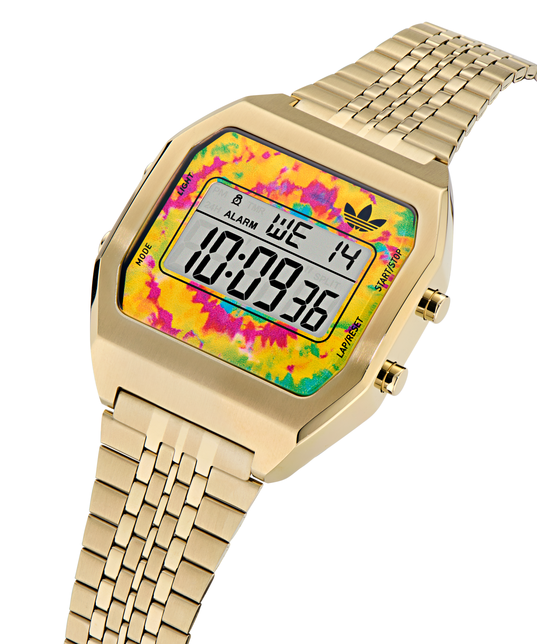 ADIDAS ORIGINALS DIGITAL TWO GOLD BRACELET WATCH