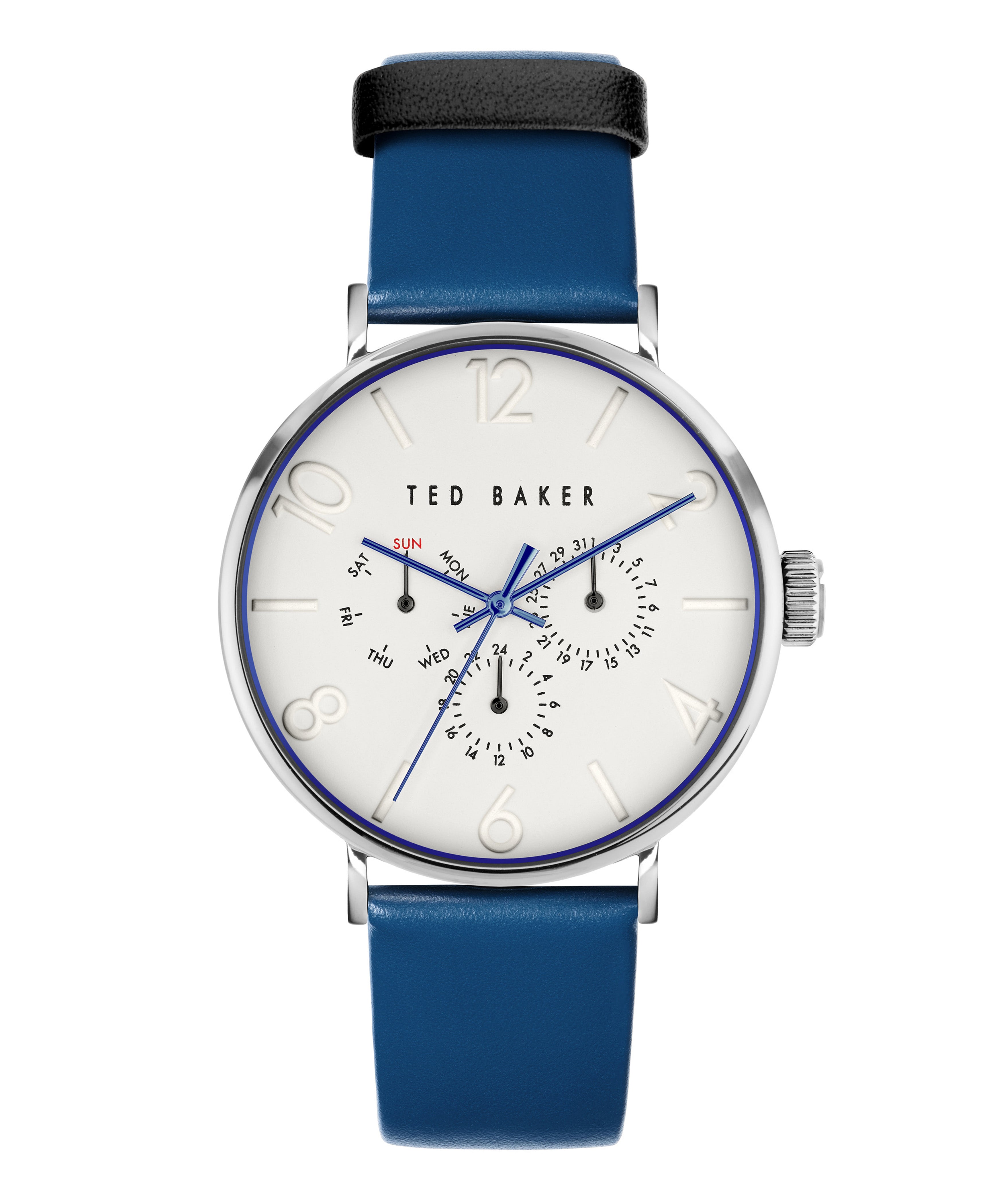 TED BAKER PHYLIPA GENTS BLUE LEATHER WATCH