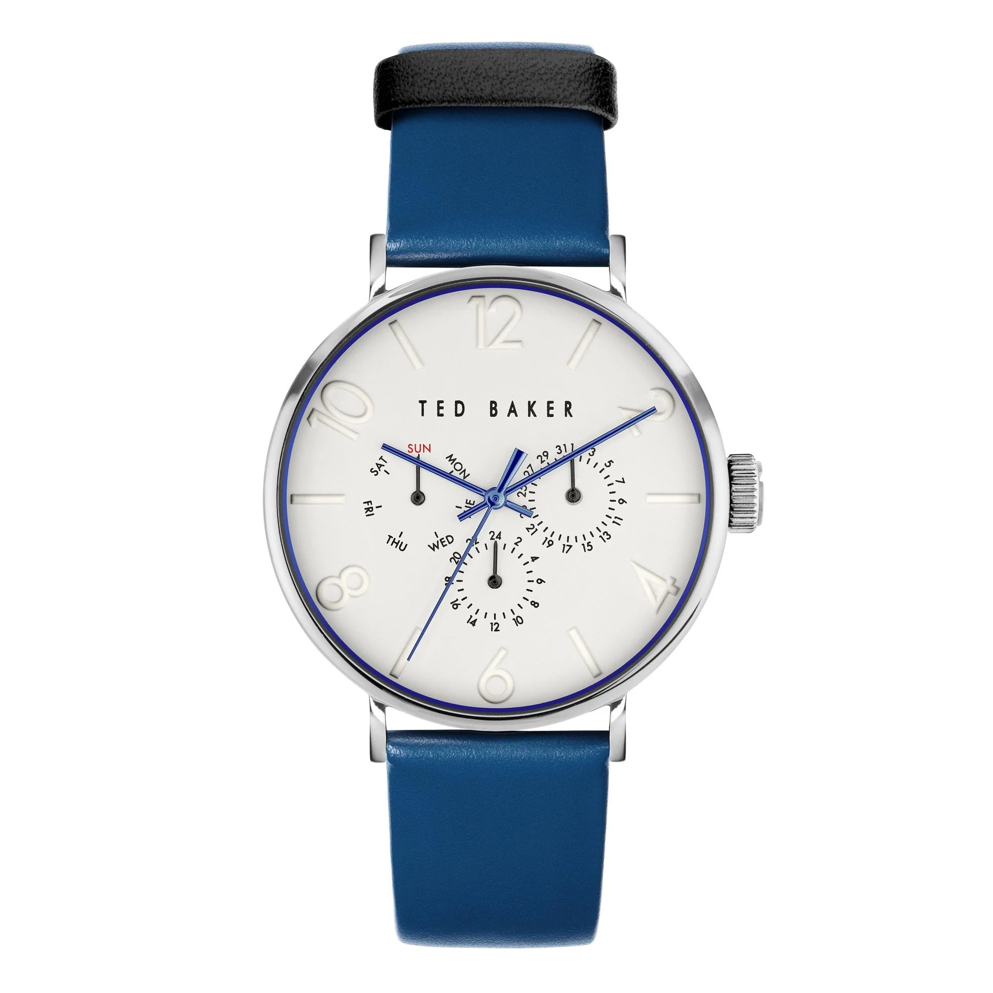 TED BAKER PHYLIPA GENTS BLUE LEATHER WATCH