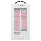 GUESS FRONTIER STRAP WITH STONES SILVER BUCKLE & PINK SILICONE STRAP