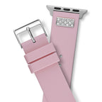 GUESS FRONTIER STRAP WITH STONES SILVER BUCKLE & PINK SILICONE STRAP