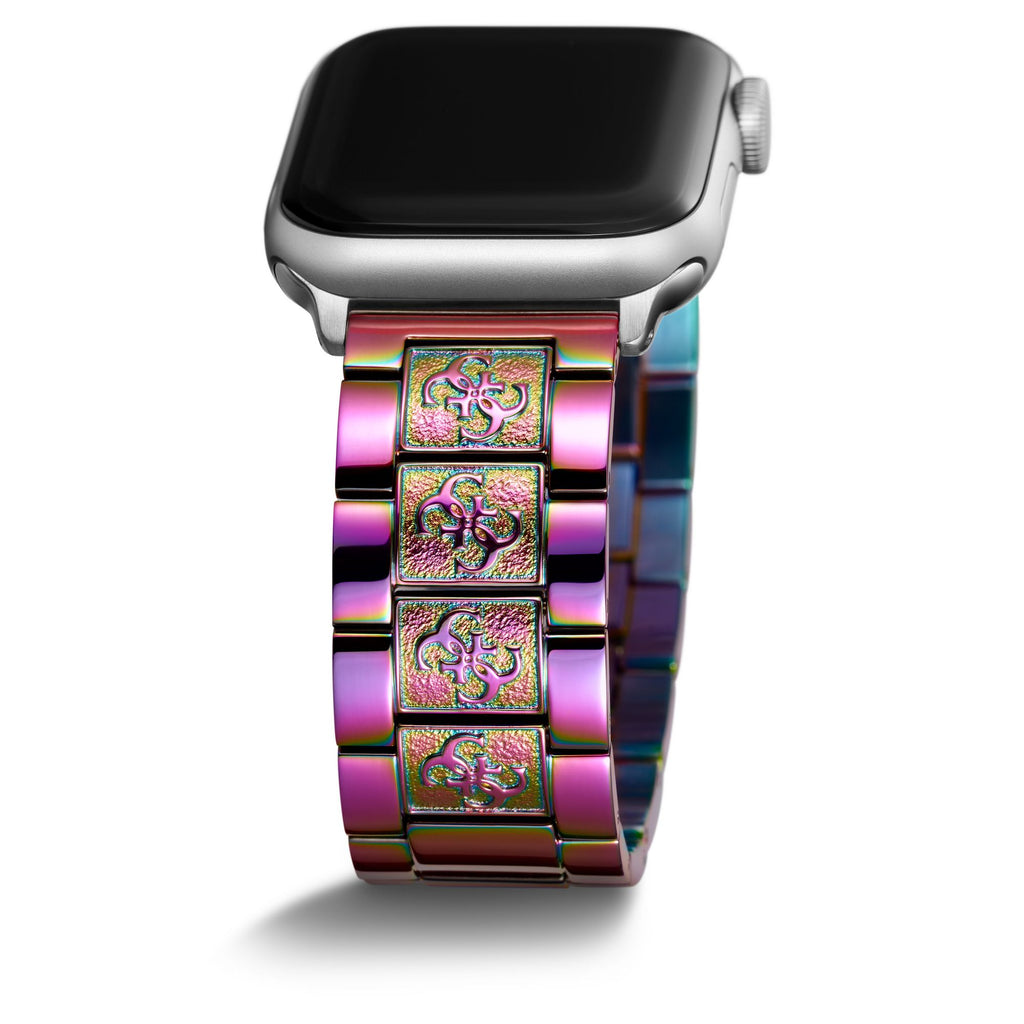 GUESS ANNA IRIDESCENT LOGO BRACELET STRAP