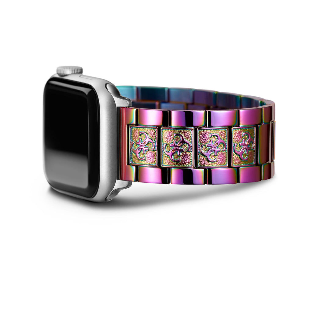 GUESS ANNA IRIDESCENT LOGO BRACELET STRAP