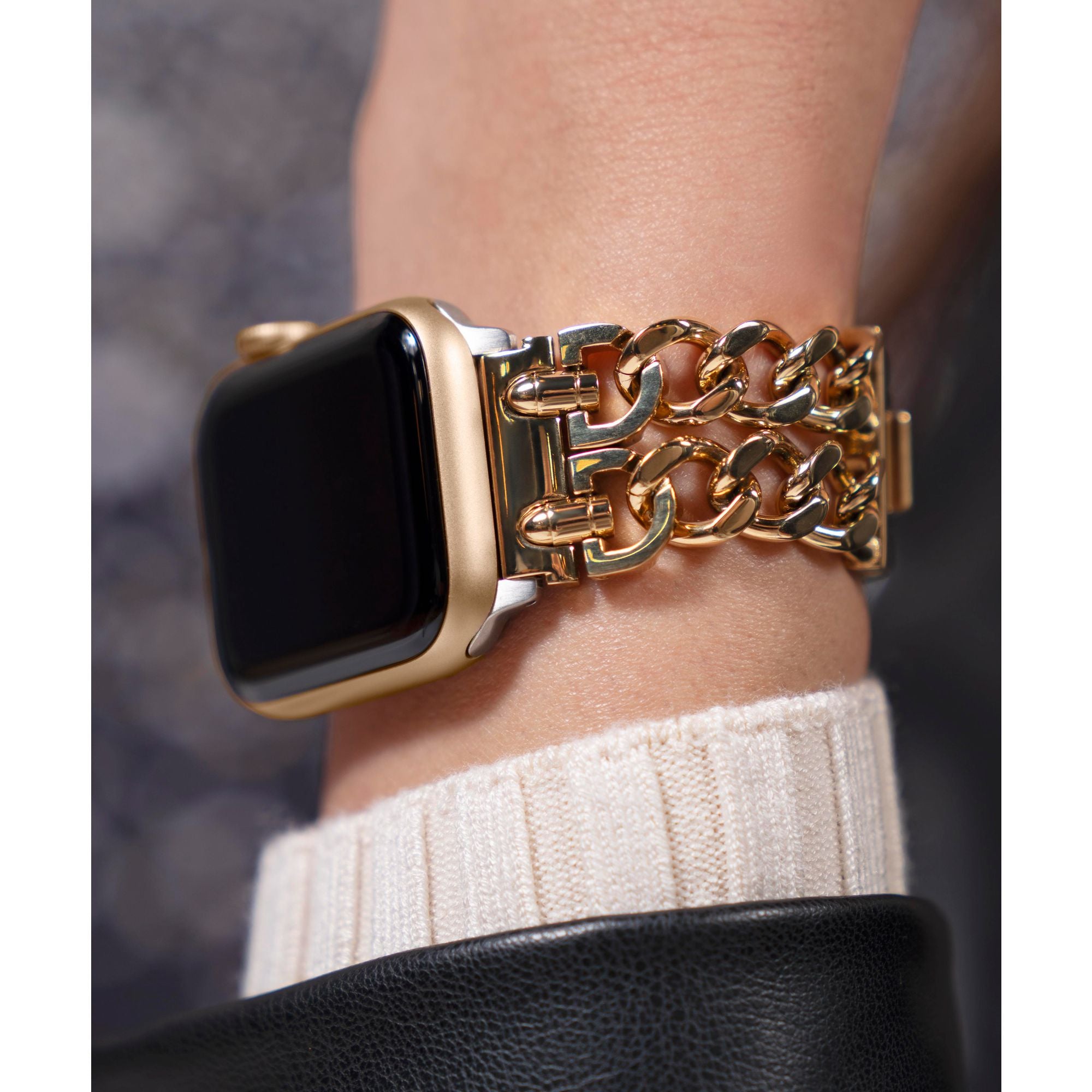 GUESS MOD HEAVY METAL GOLD DOUBLE BRACELET STRAP