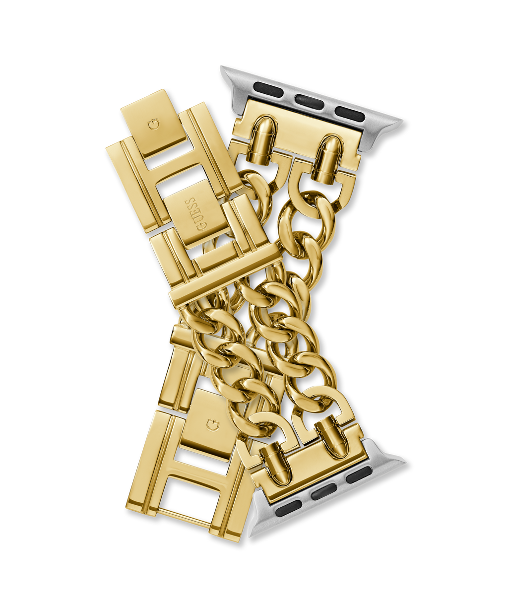 GUESS MOD HEAVY METAL GOLD DOUBLE BRACELET STRAP