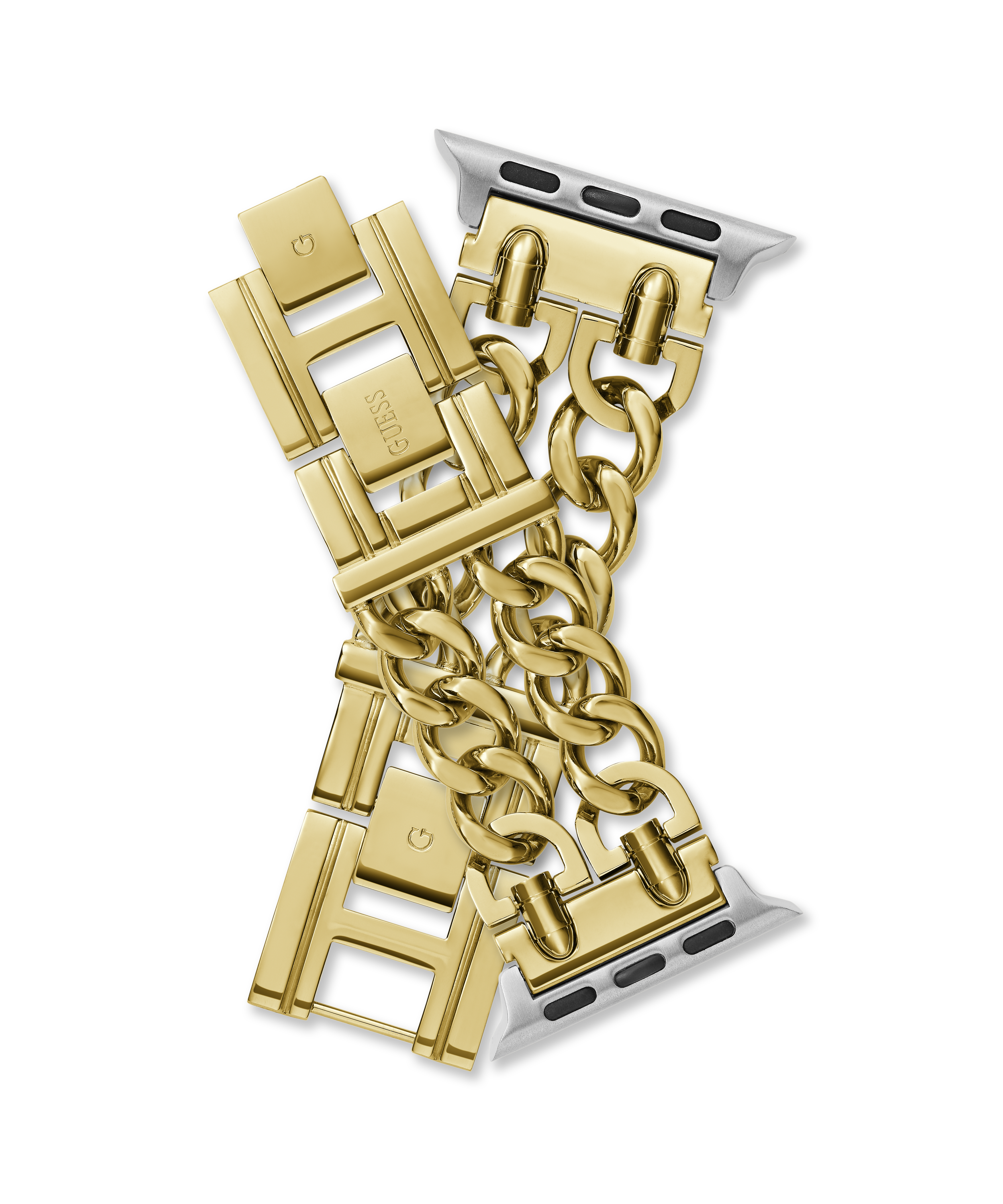 GUESS MOD HEAVY METAL GOLD DOUBLE BRACELET STRAP