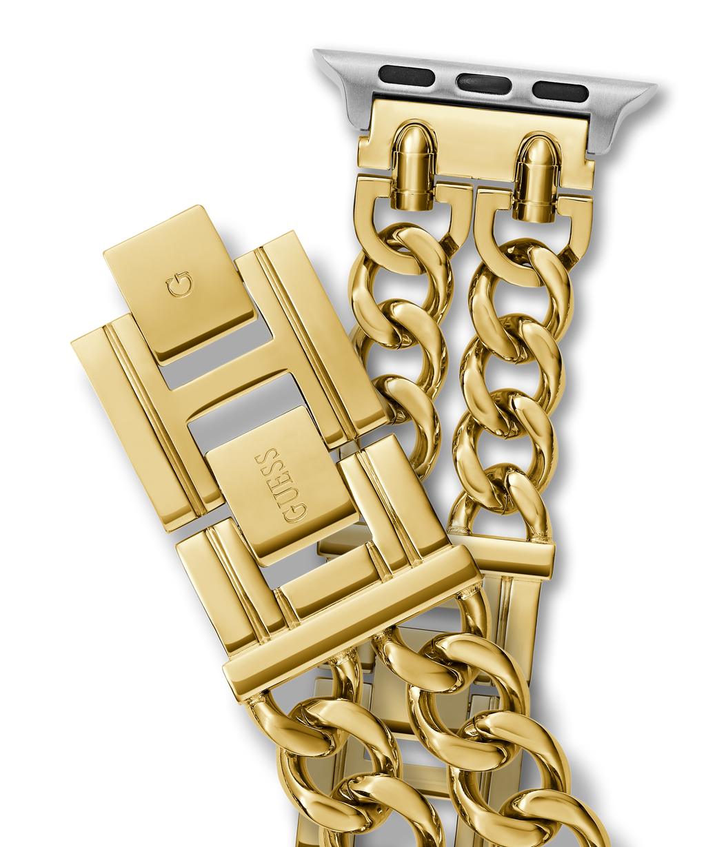 GUESS MOD HEAVY METAL GOLD DOUBLE BRACELET STRAP