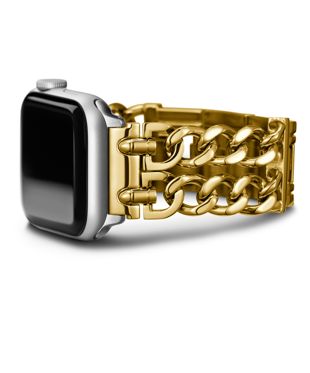 GUESS MOD HEAVY METAL GOLD DOUBLE BRACELET STRAP