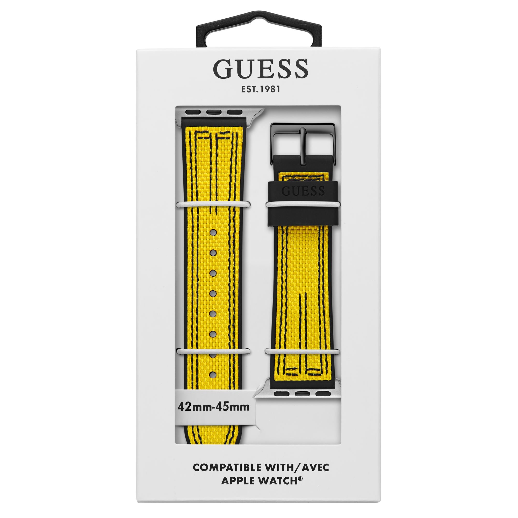 GUESS NYLON FLEX BLACK & YELLOW STRAP
