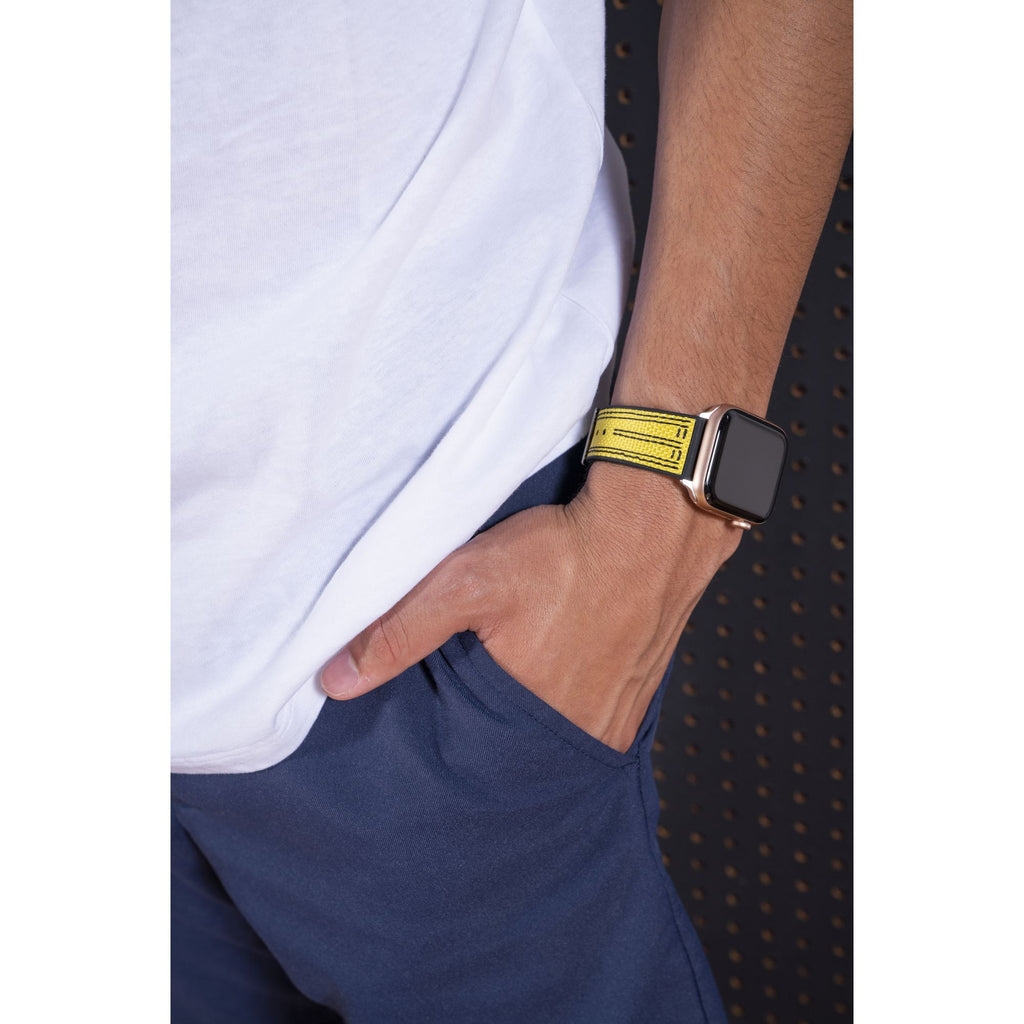 GUESS NYLON FLEX BLACK & YELLOW STRAP