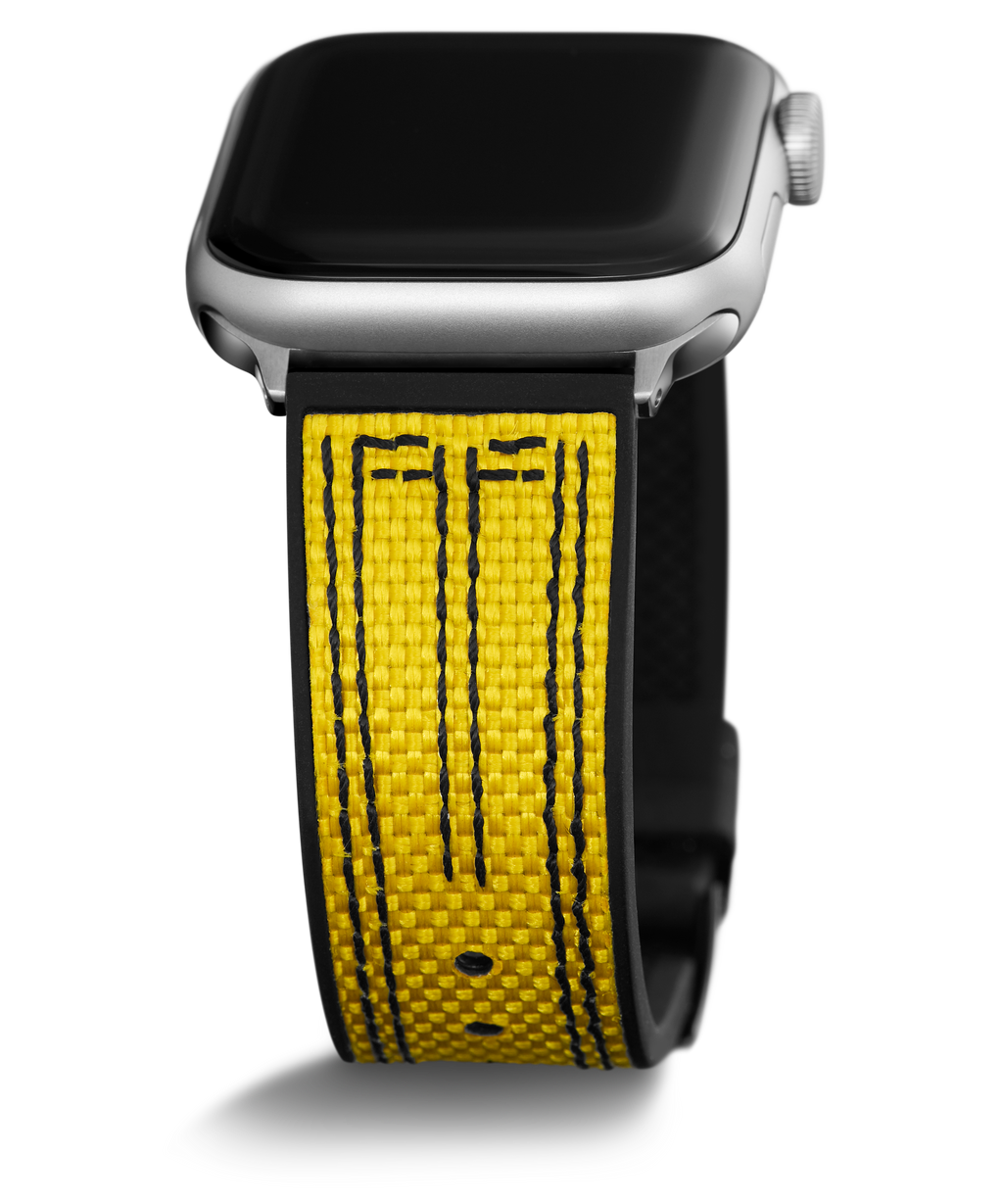 GUESS NYLON FLEX BLACK & YELLOW STRAP