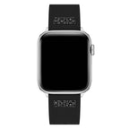 GUESS FRONTIER STRAP WITH STONES ON BLACK & BLACK SILICONE STRAP