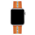 GUESS ORANGE WHITE & BLACK LOGO SILICONE STRAP