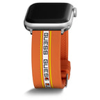 GUESS ORANGE WHITE & BLACK LOGO SILICONE STRAP