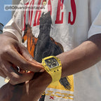 GUESS PHOENIX YELLOW & BLACK SILICONE WATCH