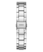 GUESS OPALINE MULTI COLOURED CRYSTAL SILVER BRACELET WATCH