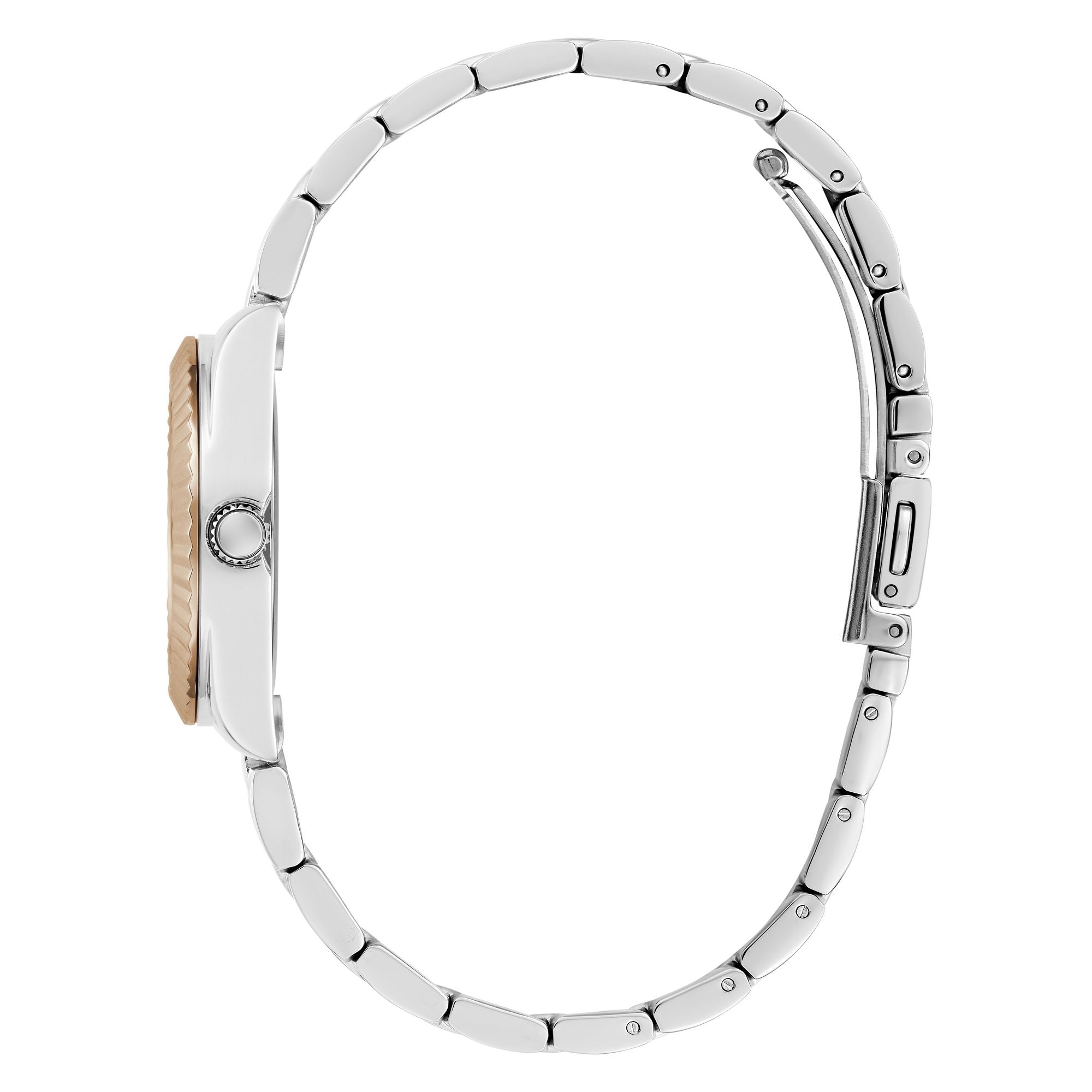 GUESS MINI LUNA 2 TONED ROSE GOLD & SILVER BRACELET WATCH