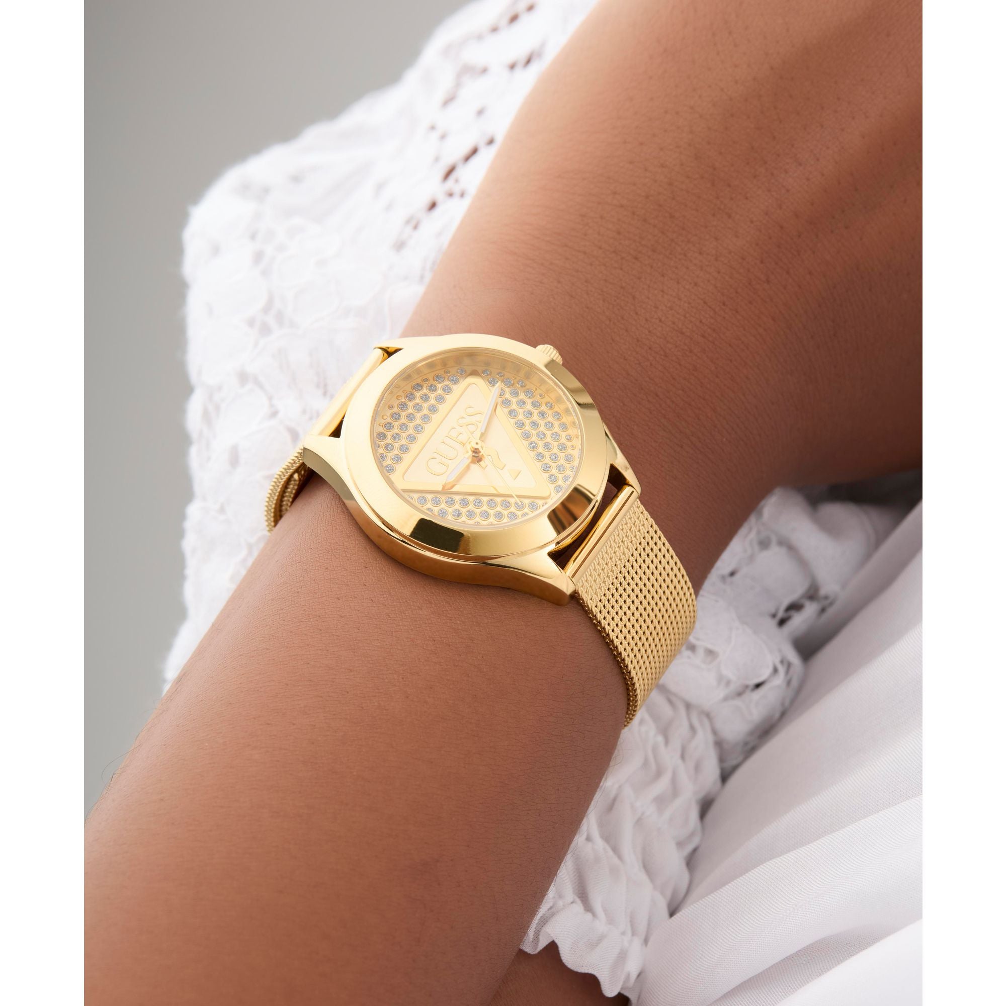 GUESS GLITZ CRYSTAL & GOLD WATCH
