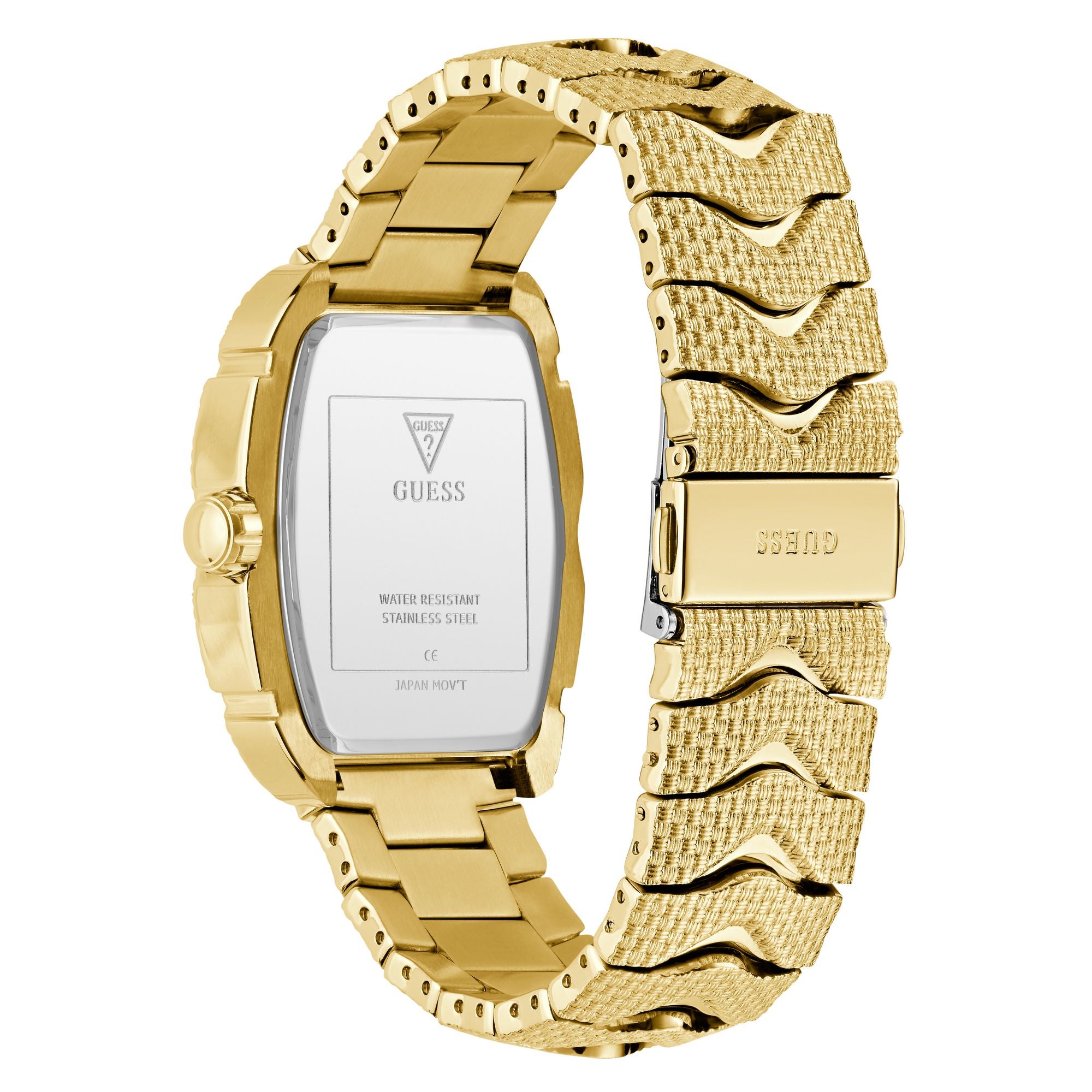 GUESS NILE GOLD TEXTURED BRACELET WATCH