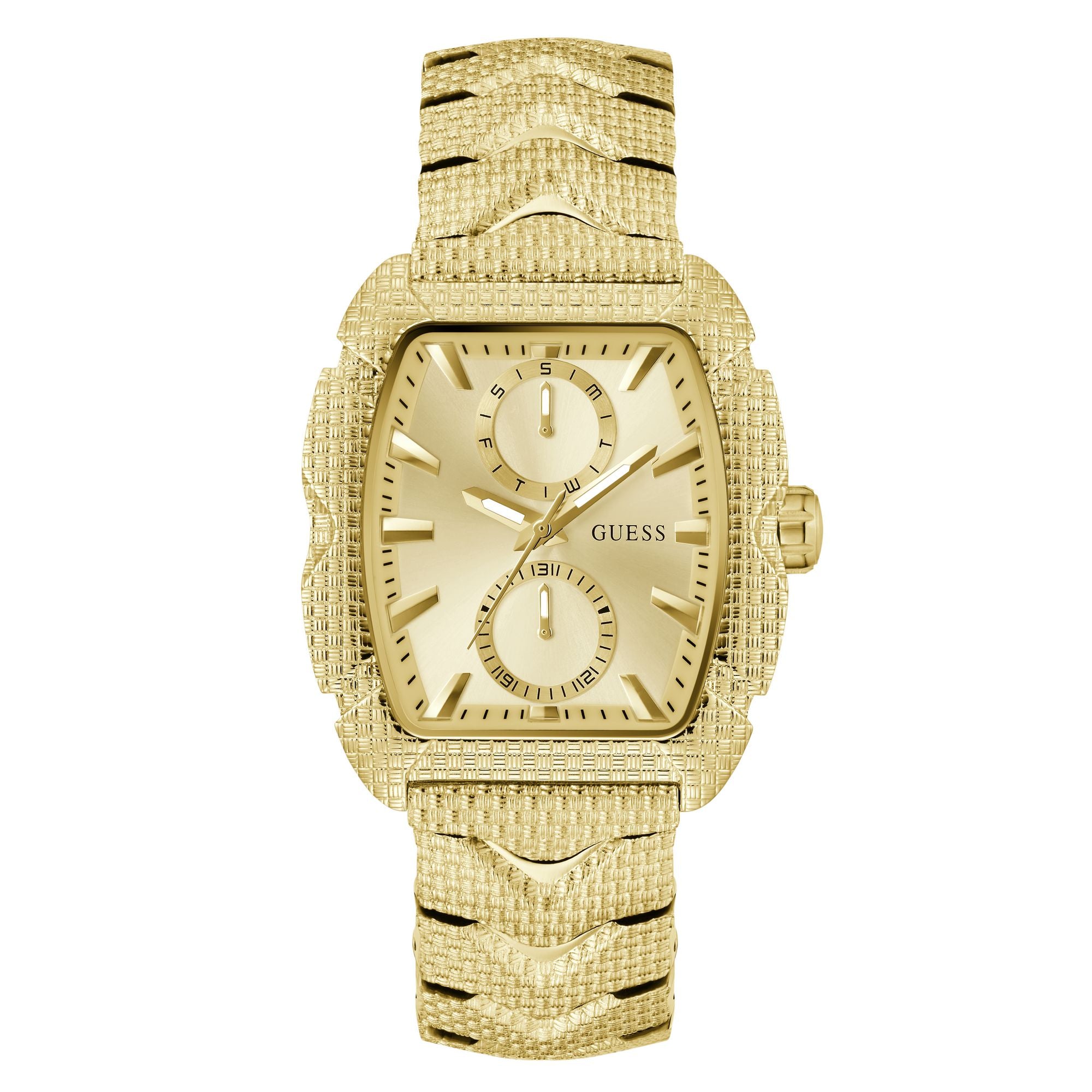 GUESS NILE GOLD TEXTURED BRACELET WATCH