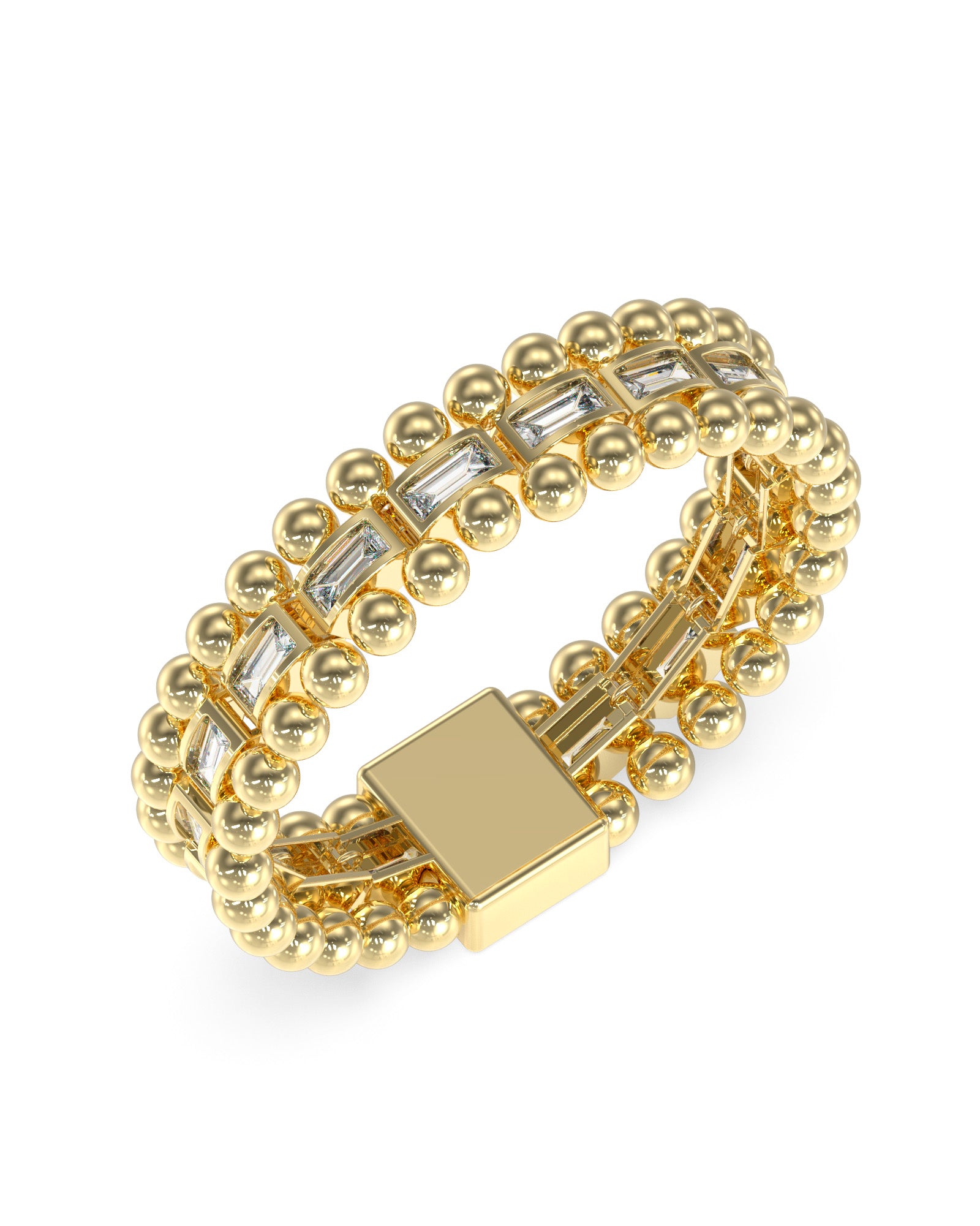 GUESS GOLDEN GLOBES BAGUETTES BRACELET