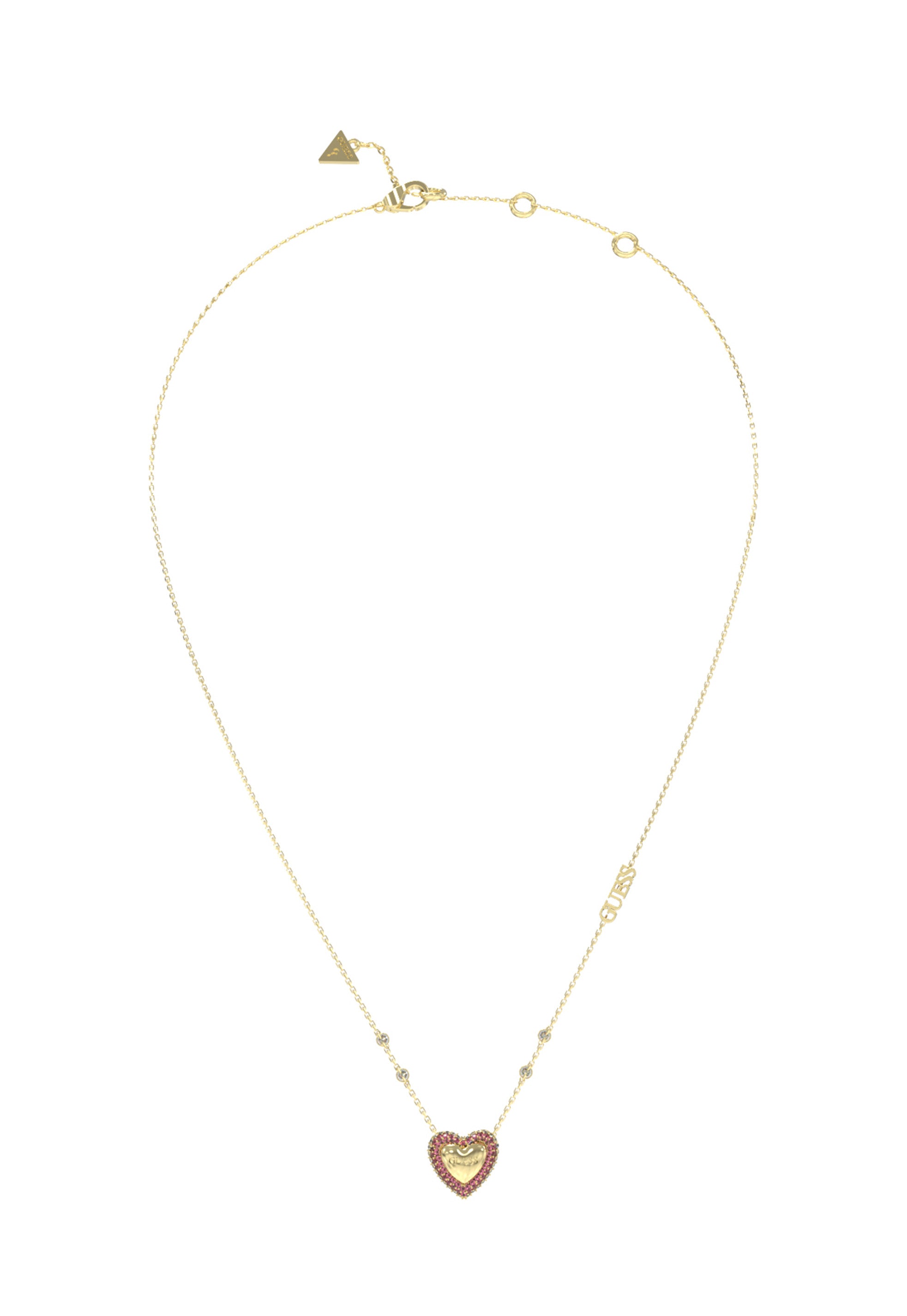 GUESS PAVE HEART GOLD NECKLACE