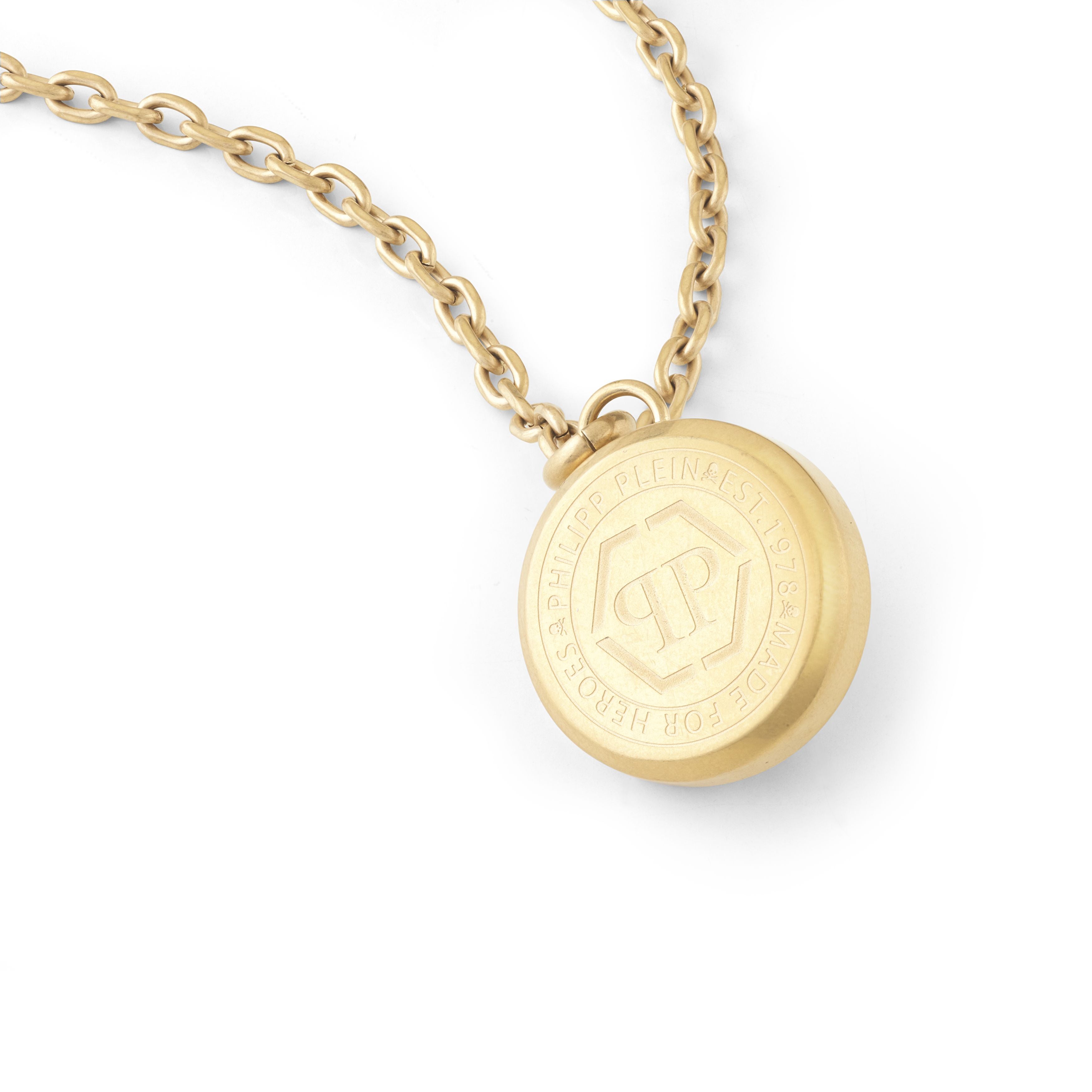 PHILIPP PLEIN 3D SKULL GOLD  NECKLACE