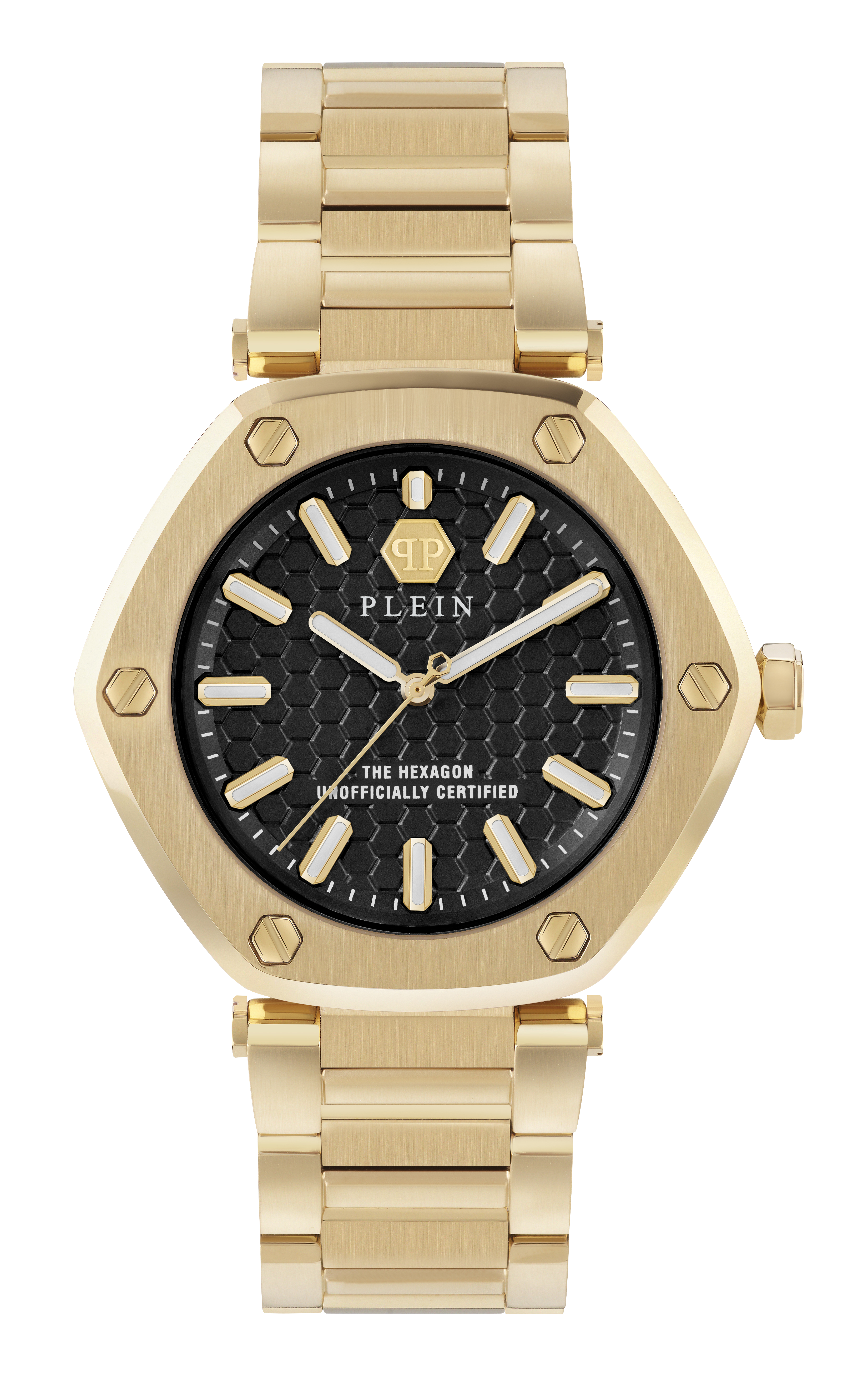 PHILIPP PLEIN HEXAGON GOLD WATCH