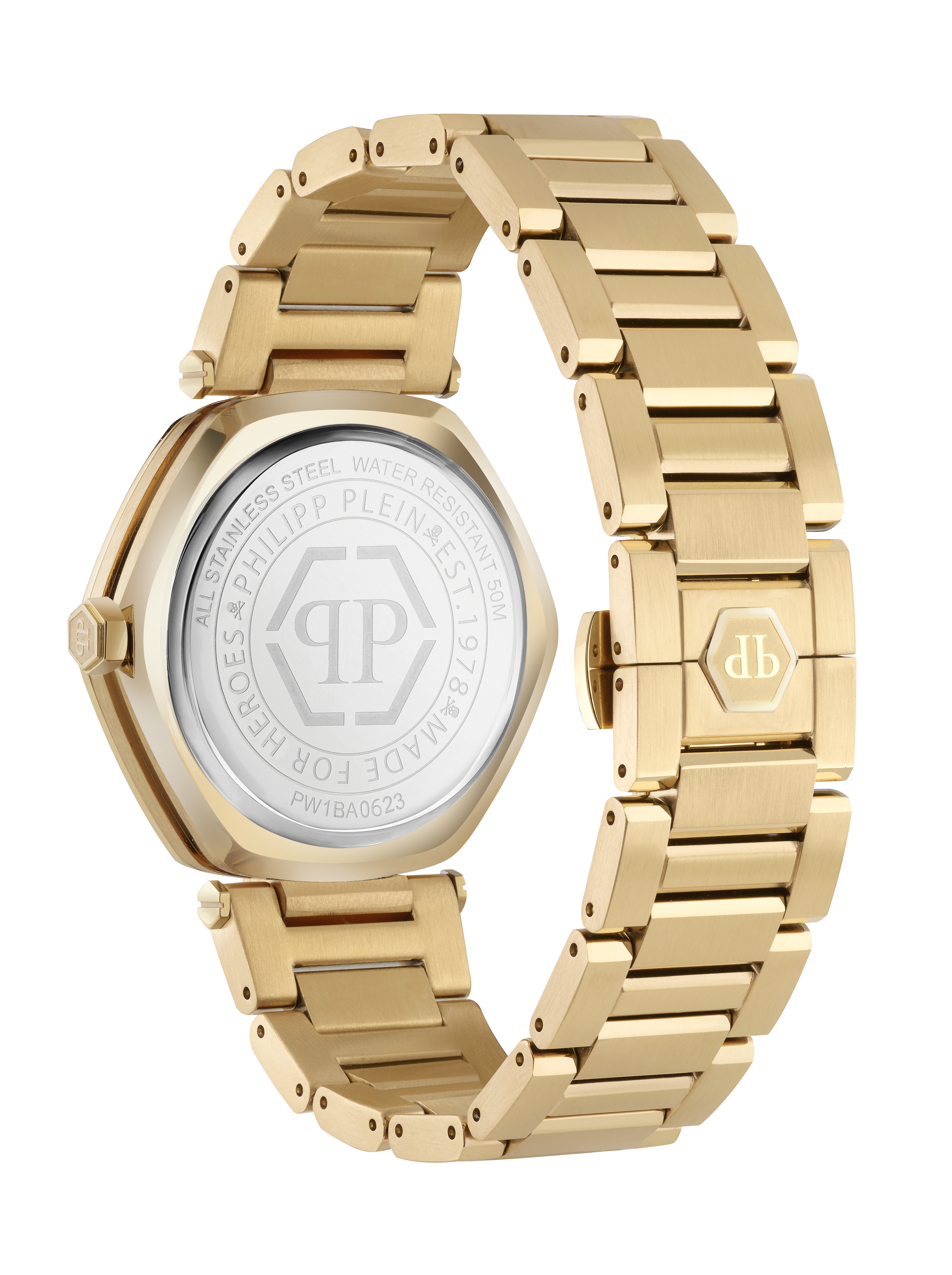 PHILIPP PLEIN HEXAGON GOLD WATCH