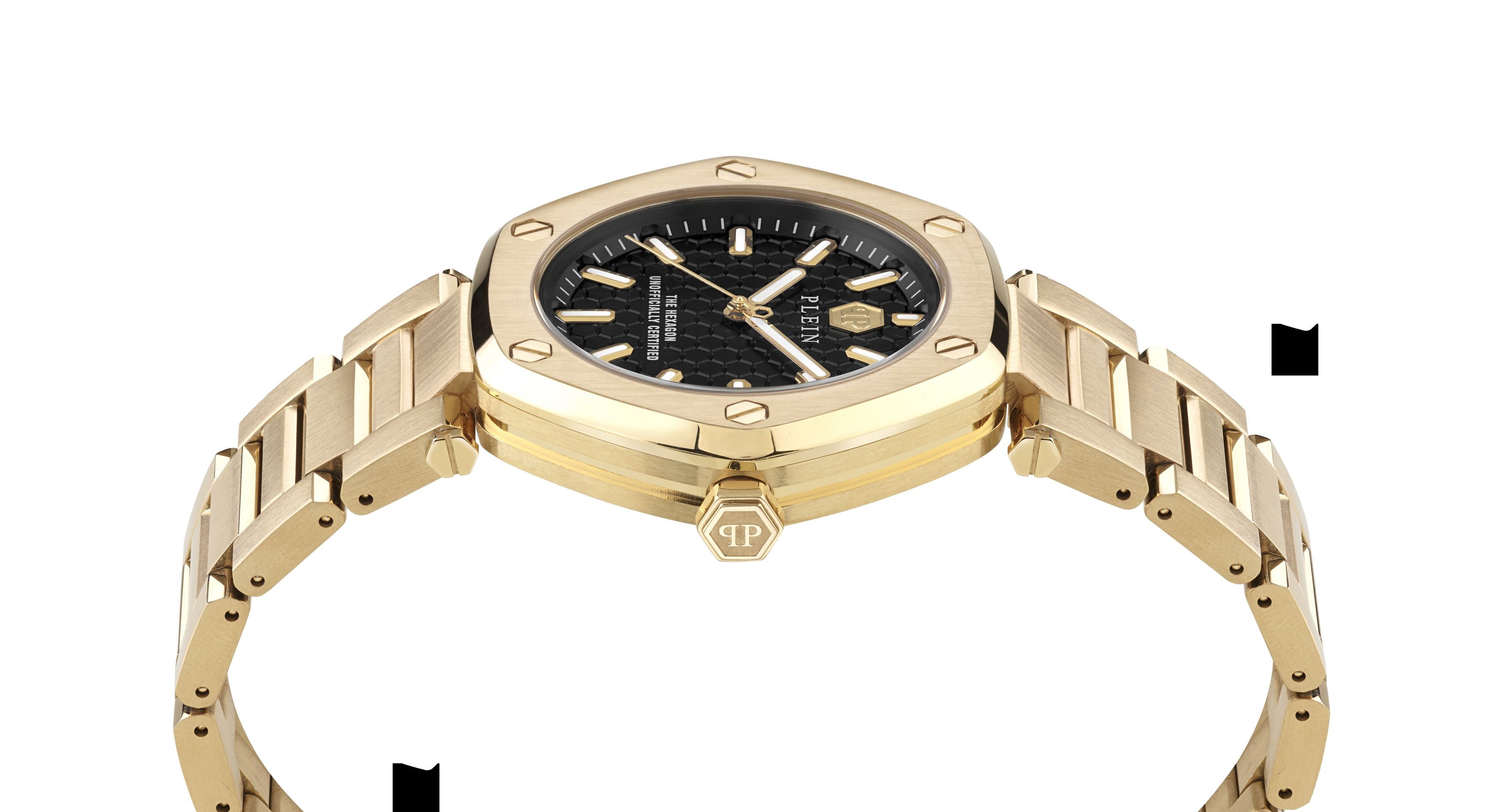 PHILIPP PLEIN HEXAGON GOLD WATCH