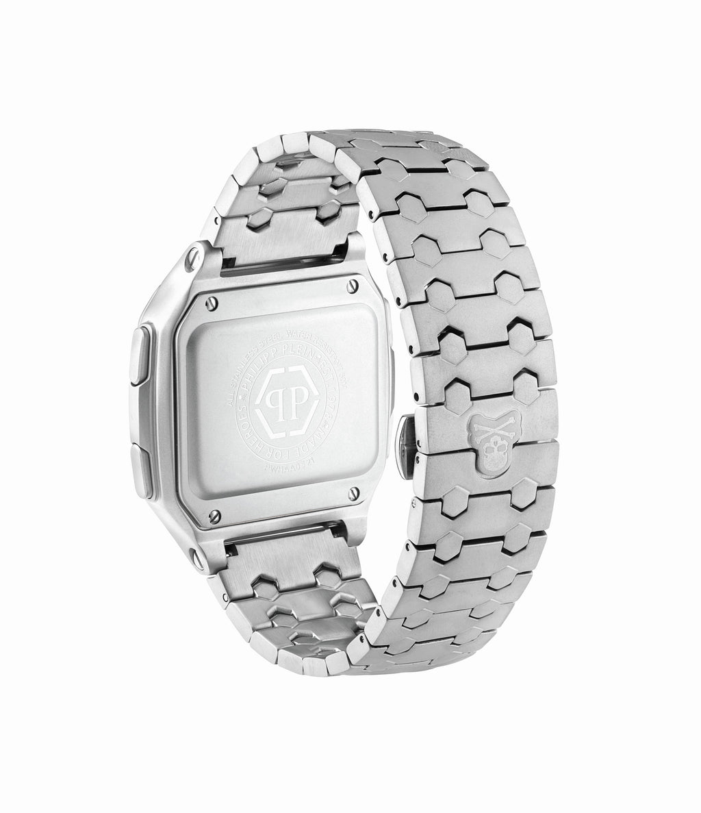 PHILIPP PLEIN HYPER $HOCK SILVER STRAP WATCH