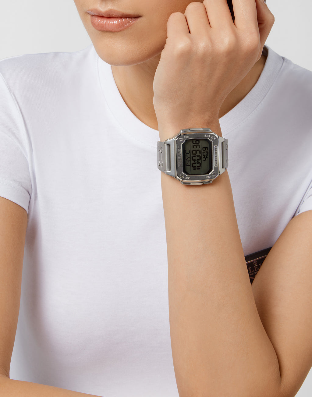 PHILIPP PLEIN HYPER $HOCK SILVER STRAP WATCH