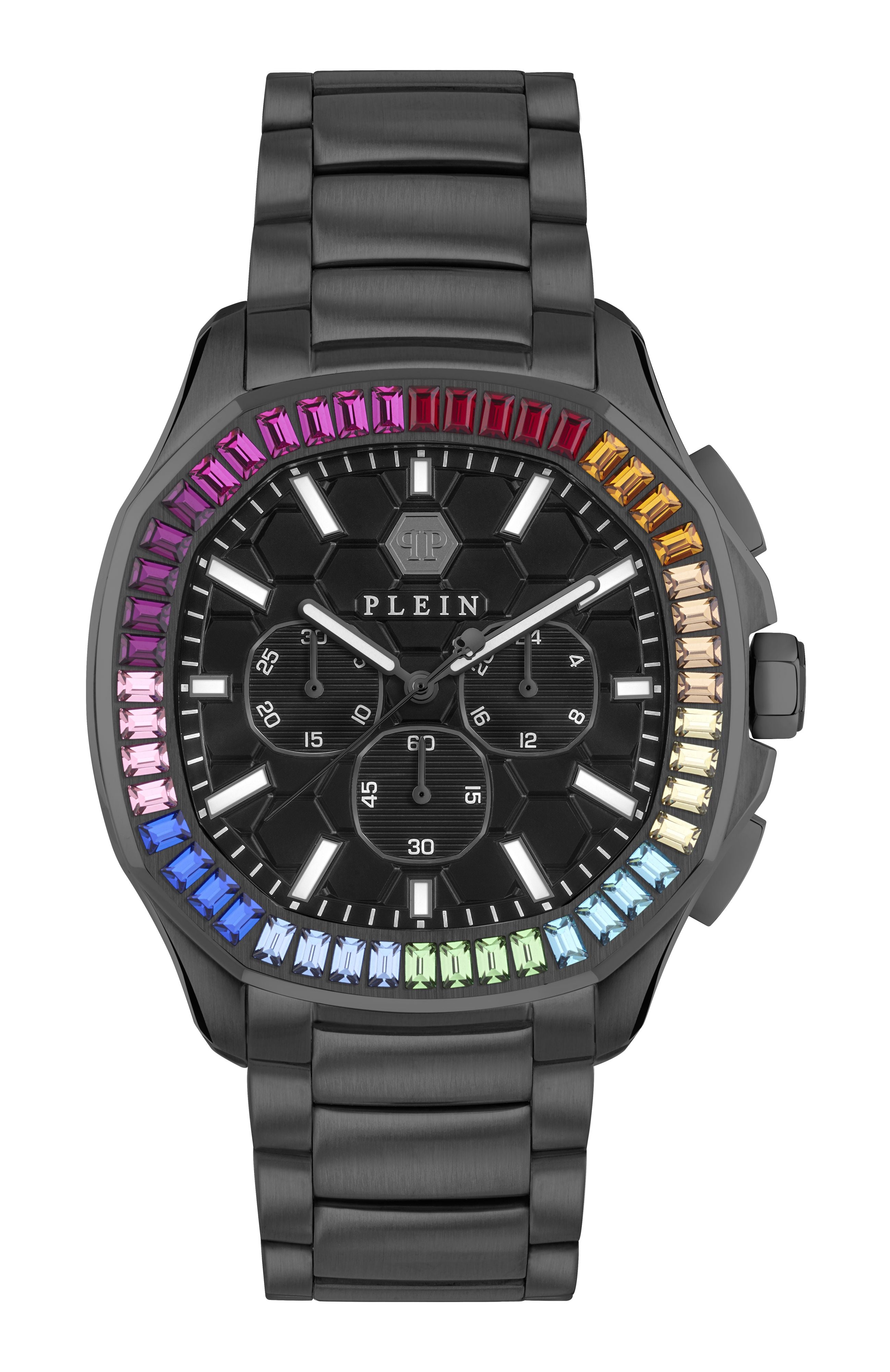PHILIPP PLEIN CHRONO SPECTRE  BLACK BRACELET WATCH