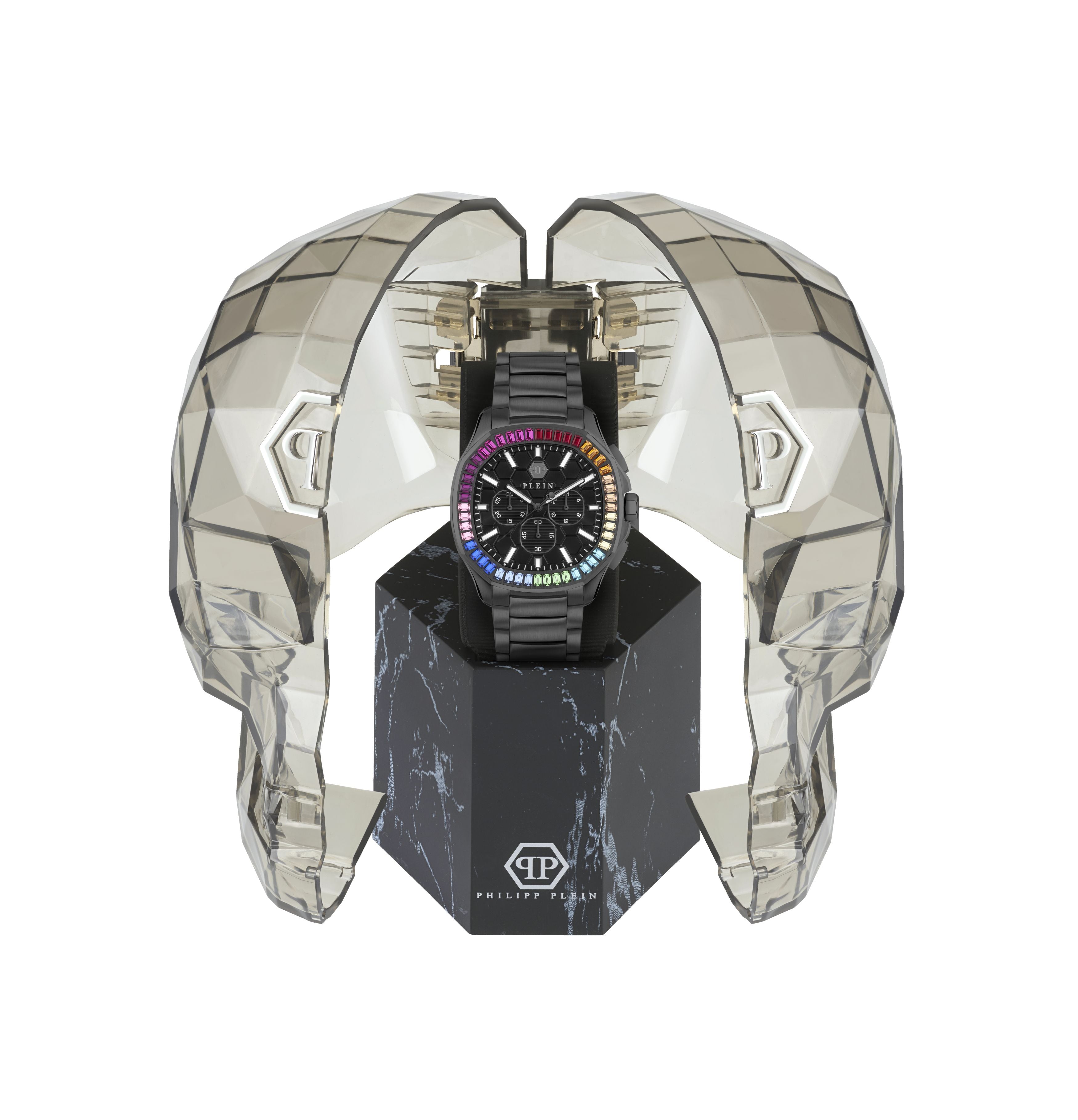 PHILIPP PLEIN CHRONO SPECTRE  BLACK BRACELET WATCH