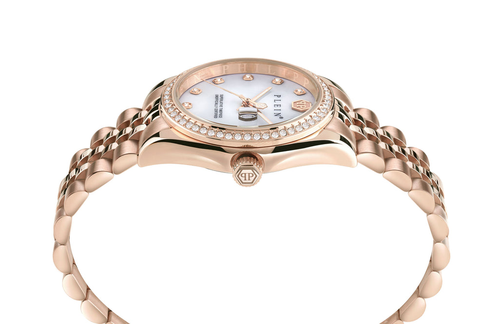 PHILIPP PLEIN DATE SUPERLATIVE ROSE-GOLD  BRACELET WATCH