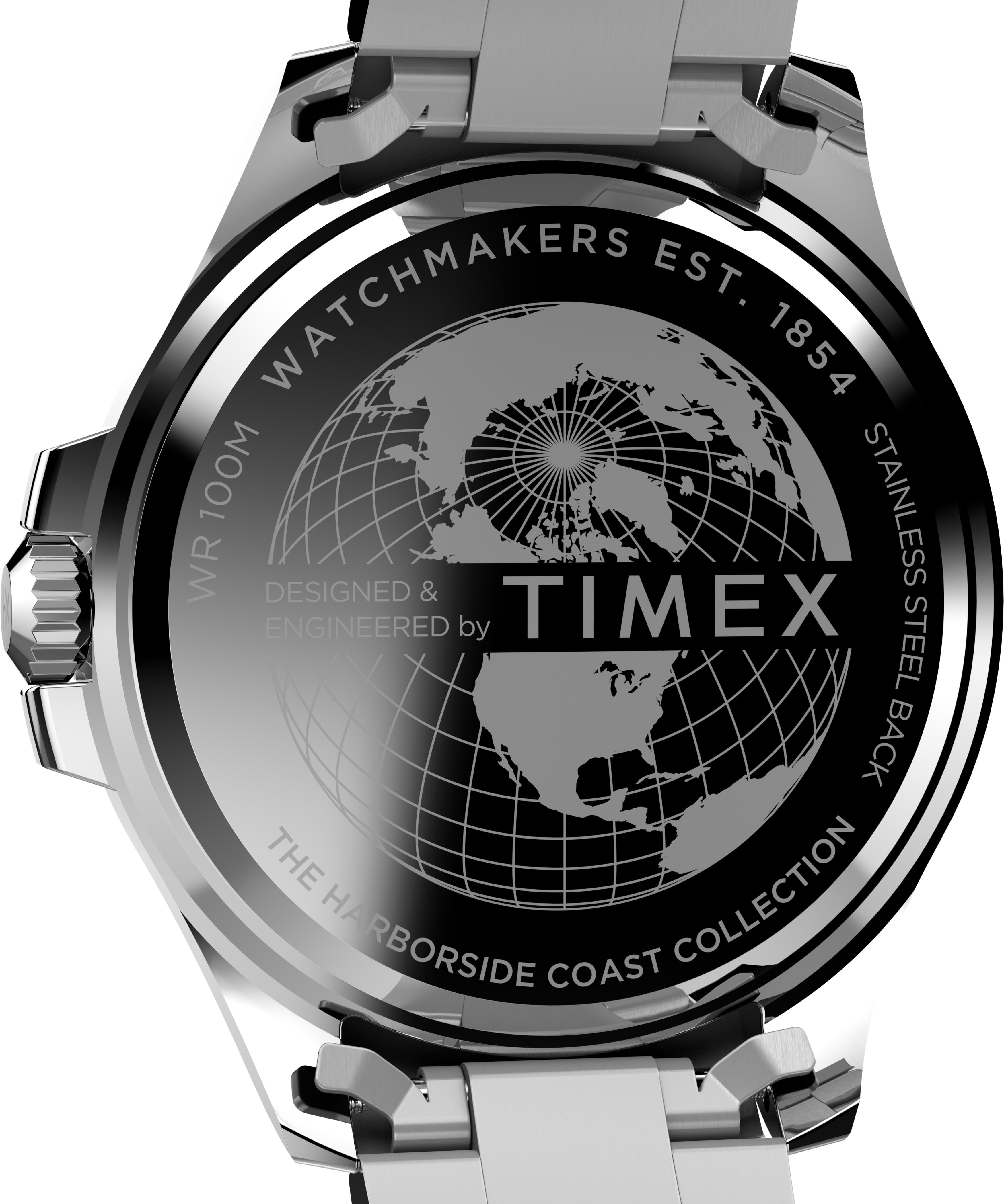 TIMEX HARBORSIDE GREEN & BLACK DIAL SILVER WATCH