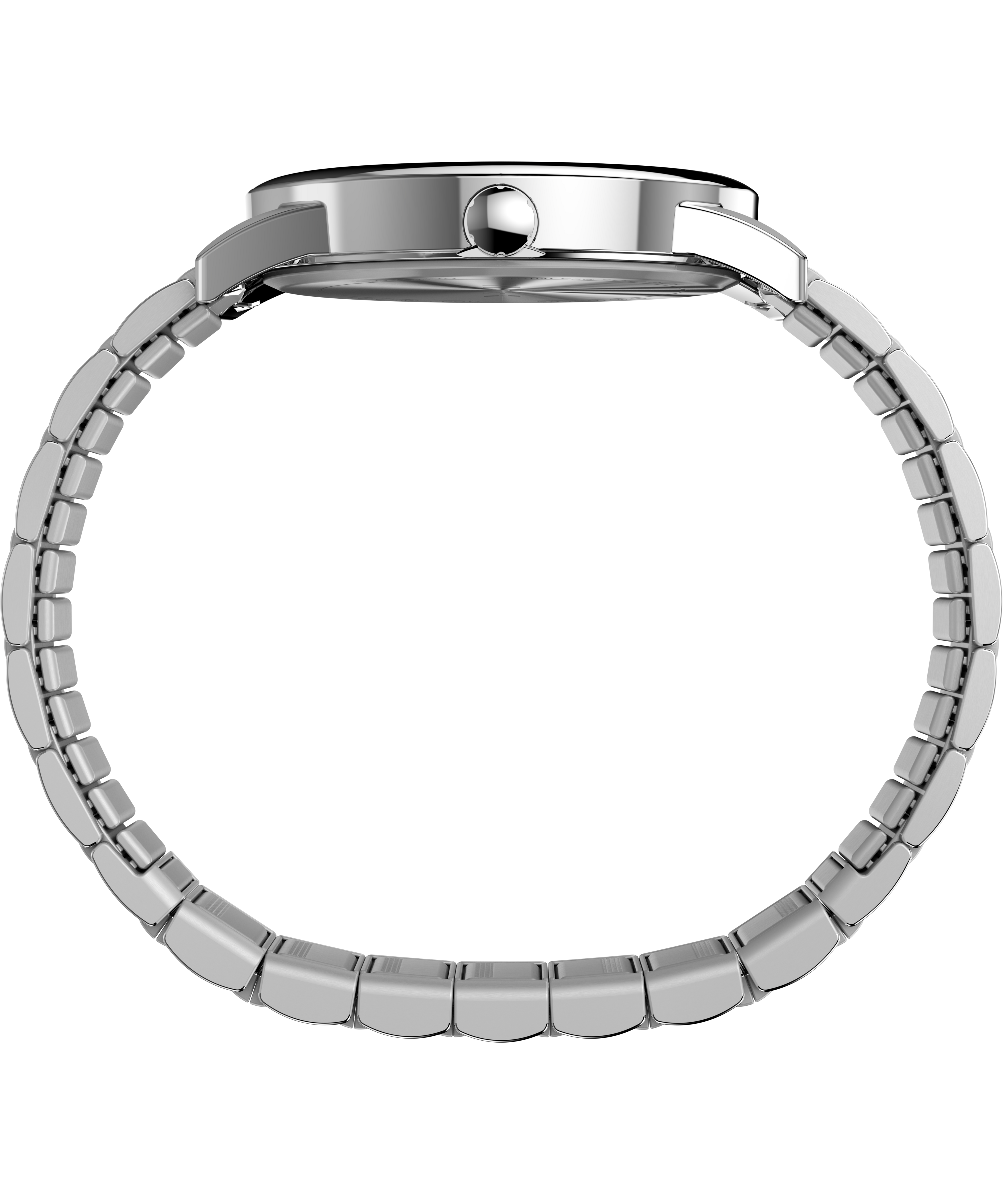 TIMEX OVERSIZED EASY READER BLUE DIAL SILVER BRACELET WATCH